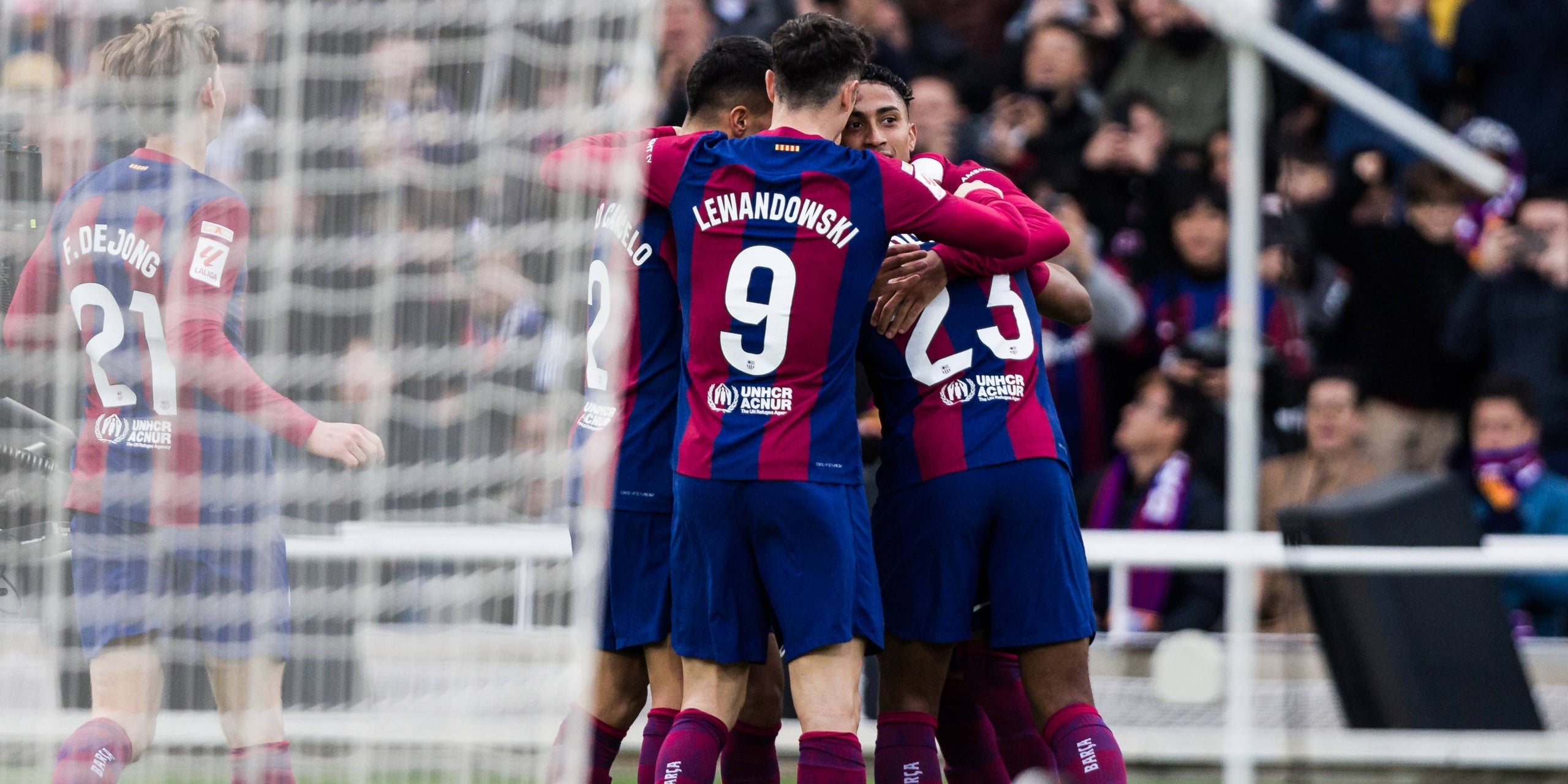 Los jugadores del Barça celebran uno de los goles contra el Getafe | Europa Press