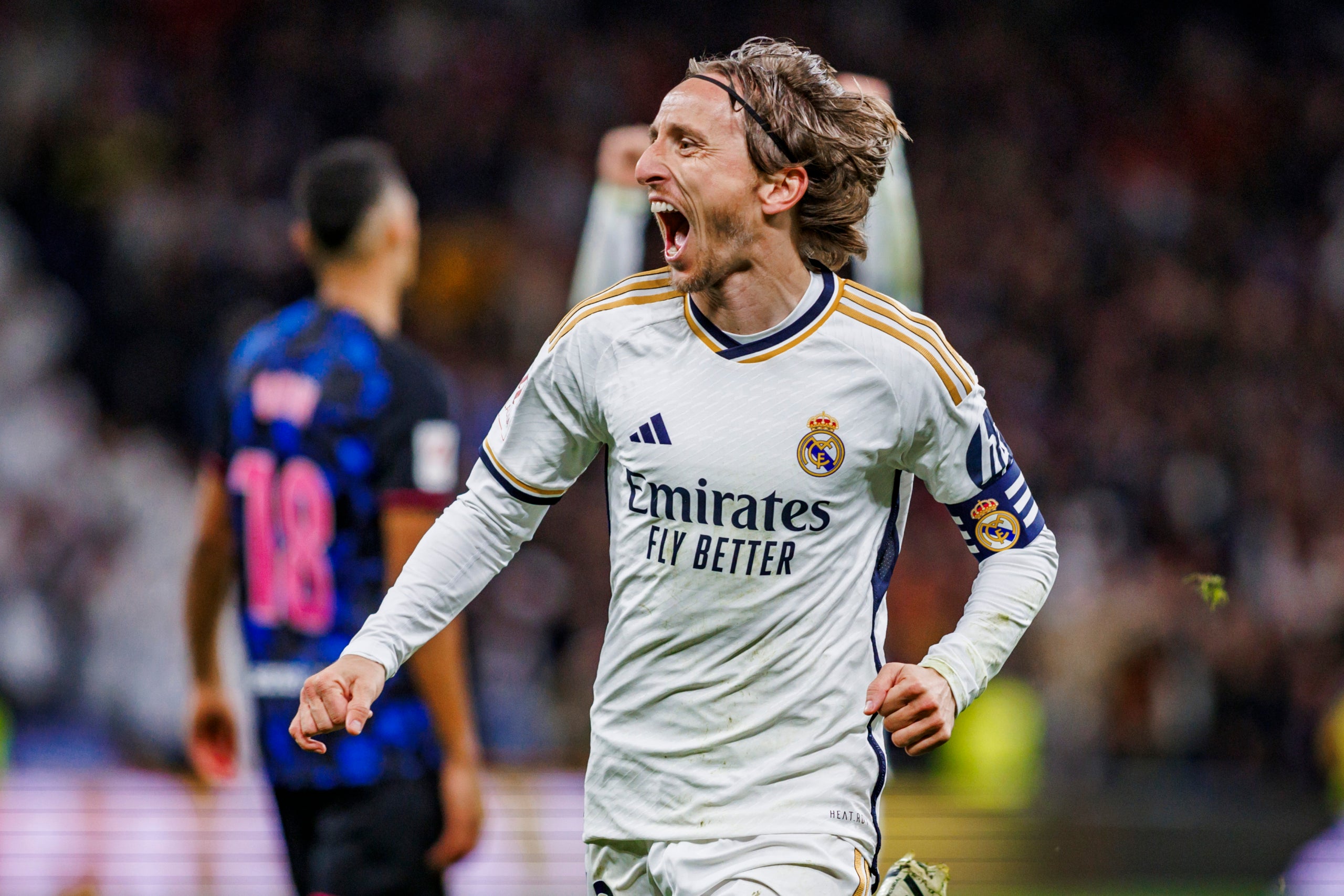 Luka Modric celebra su gol contra el Sevilla | Europa Press
