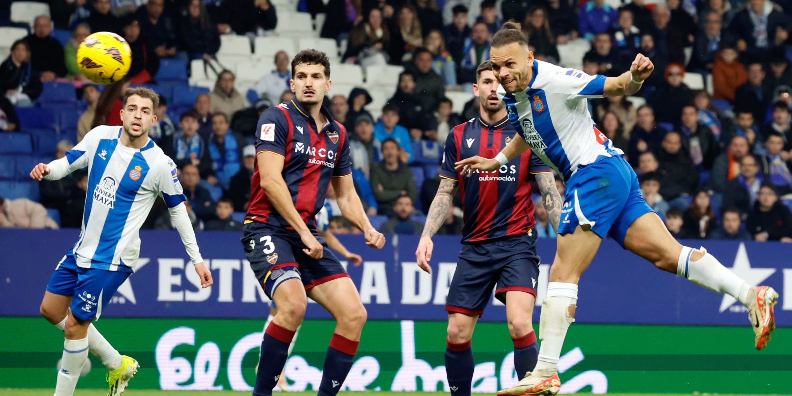 Martin Braithwaite, durante el Espanyol-Quitando | @RCDEspanyol