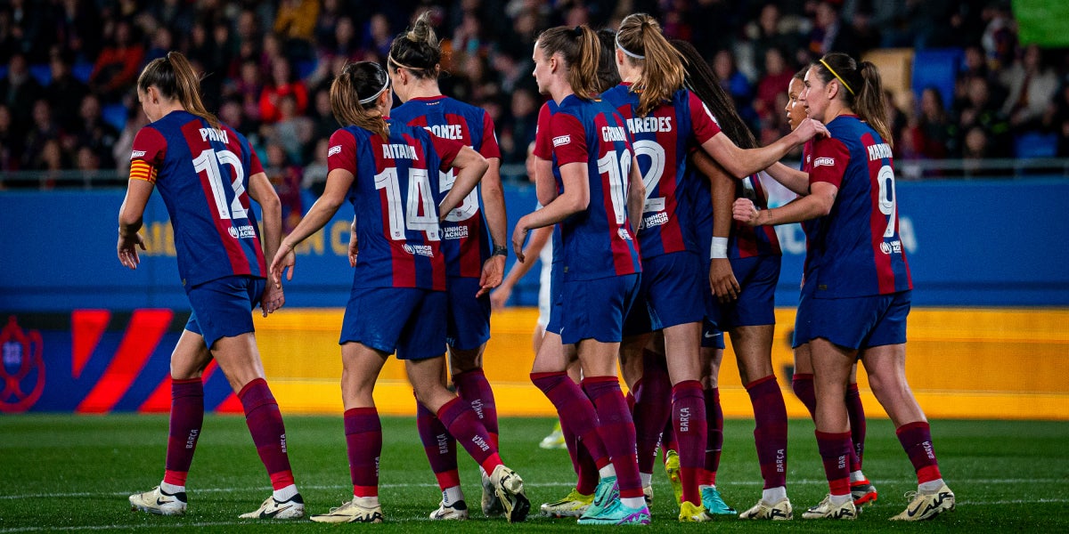 Les jugadores del Barça durant el partit de Copa contra el Sevilla | FC Barcelona