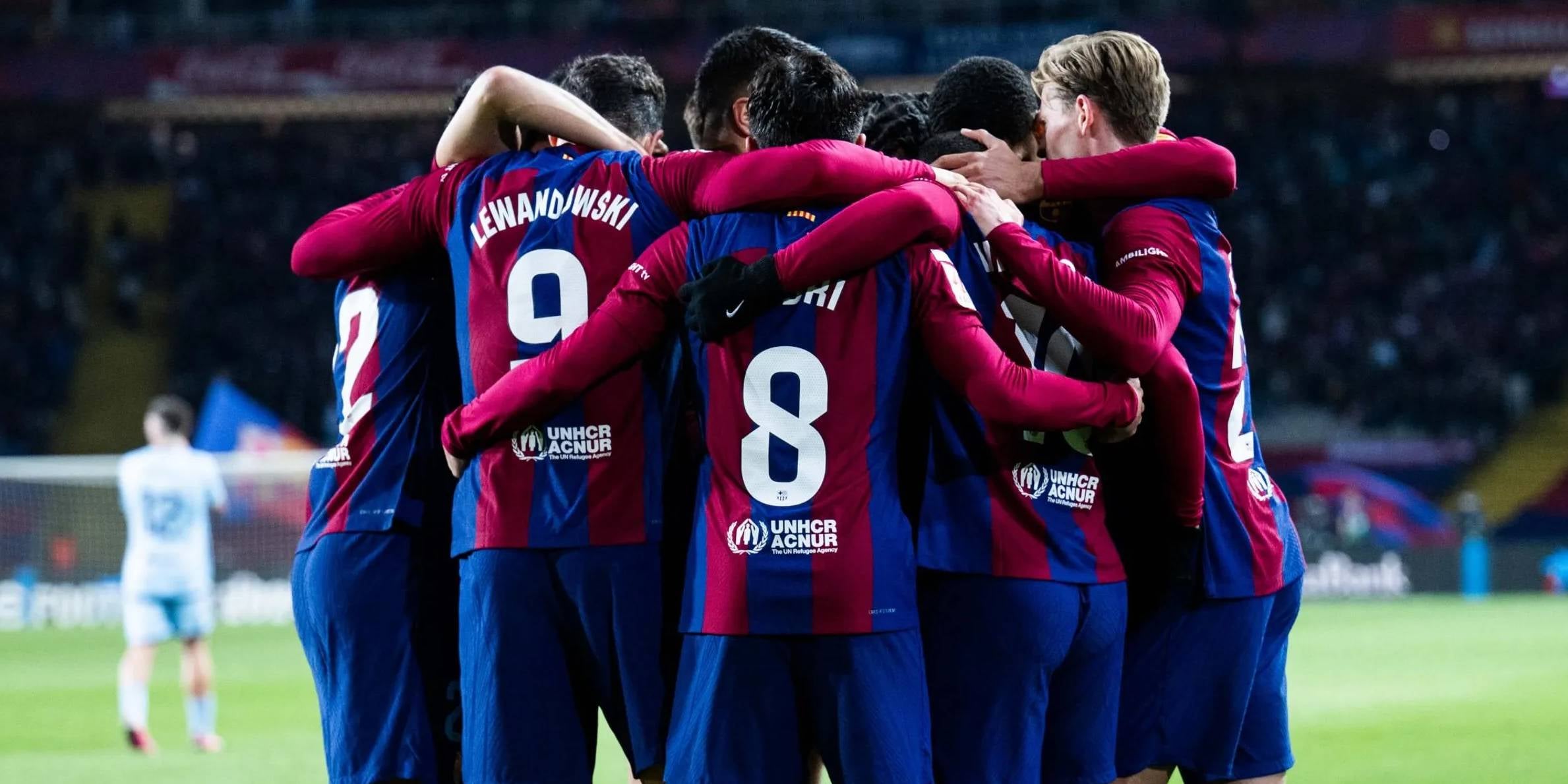 Els jugadors del Barça celebren el gol de la victòria contra l'Osasuna | FC Barcelona