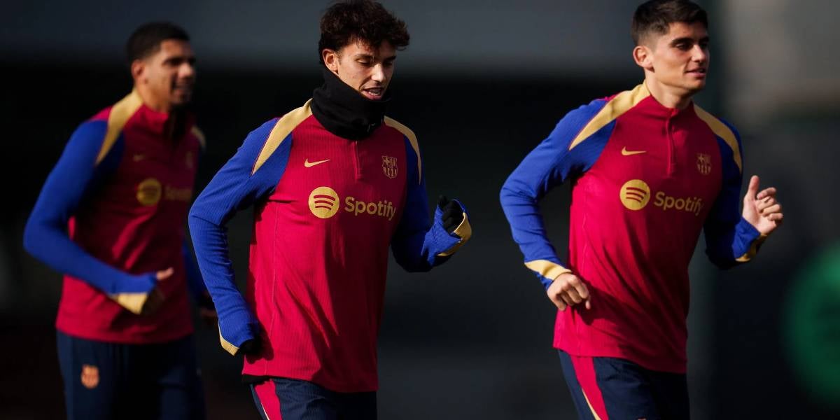 Joao Félix, durante un entrenamiento del Barça | FC Barcelona