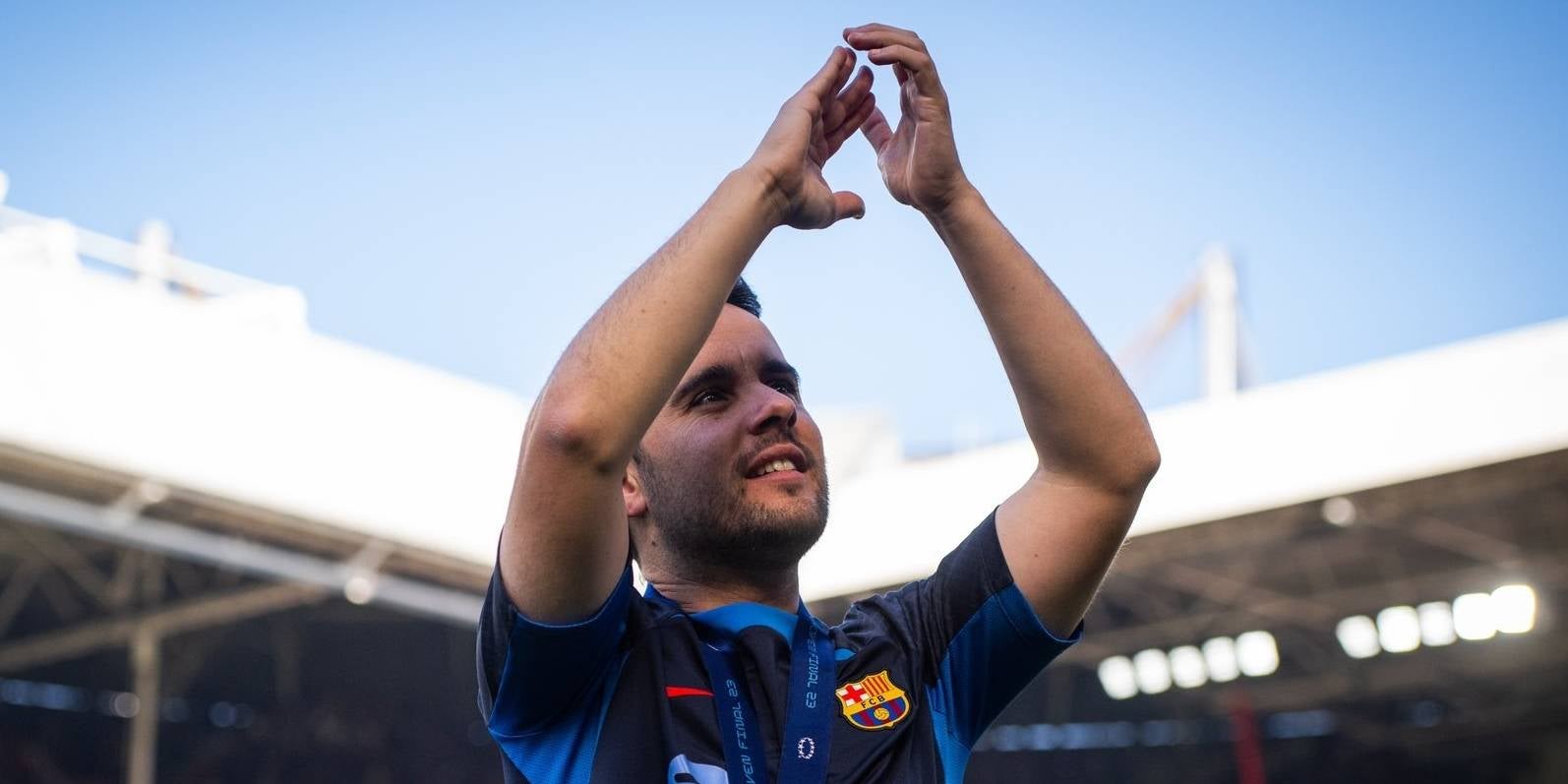 Jonatan Giráldez, entrenador del Barça femení, després de guanyar la Champions | Europa Press