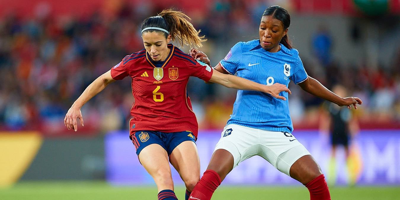 Aitana Bonmatí, jugadora del Barça, i Grace Geyoro, jugadora del PSG | RFEF (@SeFutbolFem)
