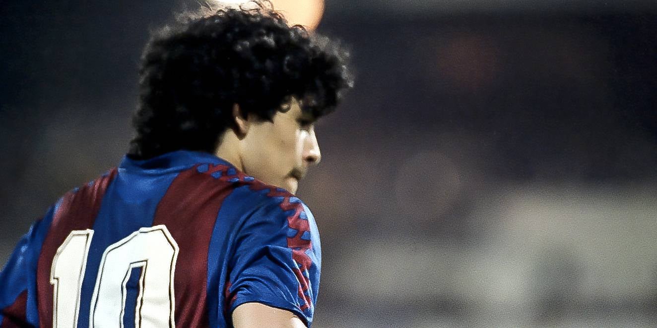Diego Armando Maradona, durant un partit del Barça | FC Barcelona