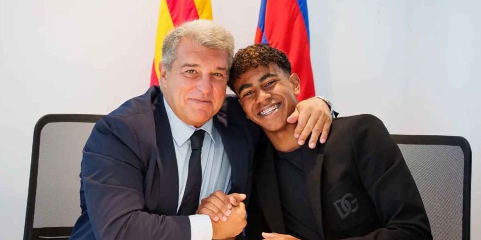 Joan Laporta y Lamine Yamal, en una imagen de archivo | FC Barcelona