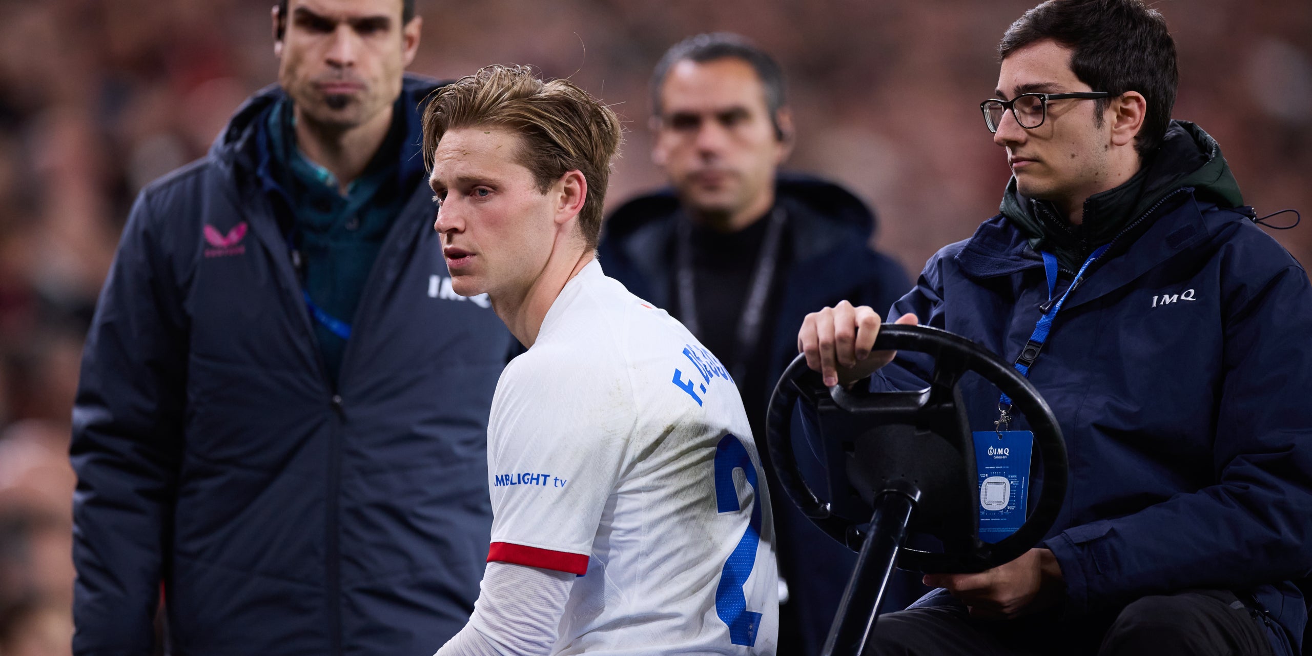 Frenkie de Jong, després de la seva lesió contra l'Athletic Club | Europa Press
