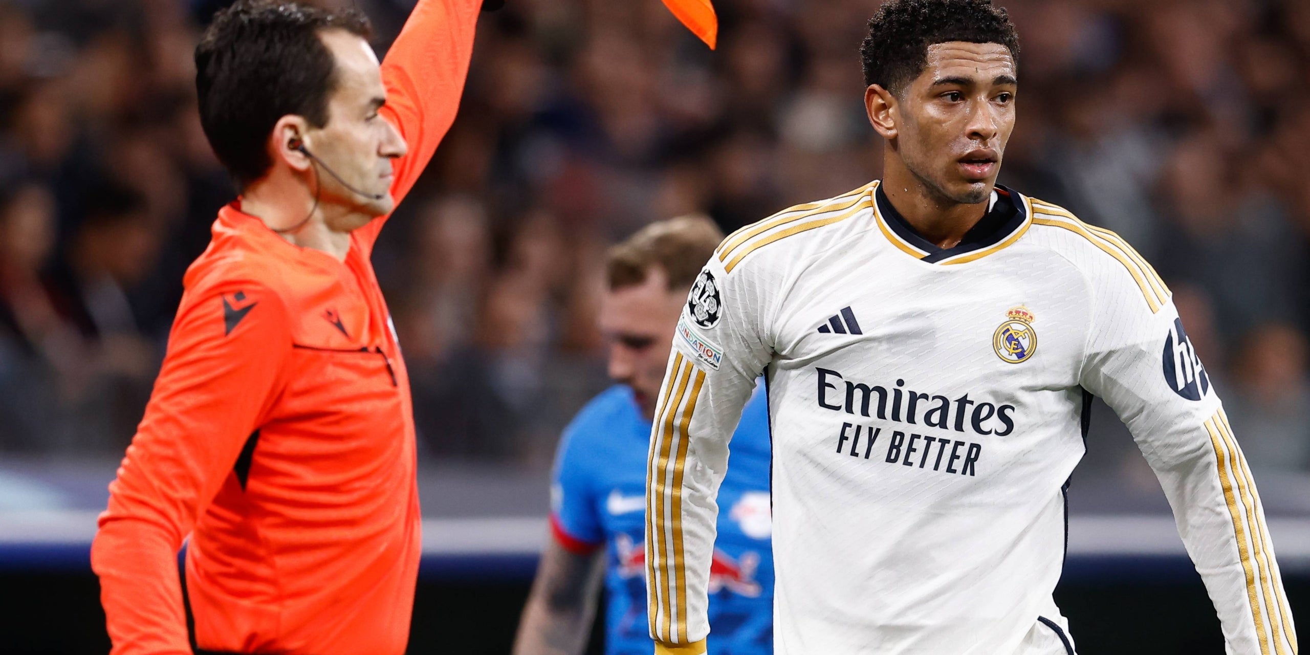 Bellingham, durant el partit contra el Leipzig al Bernabéu | Europa Press