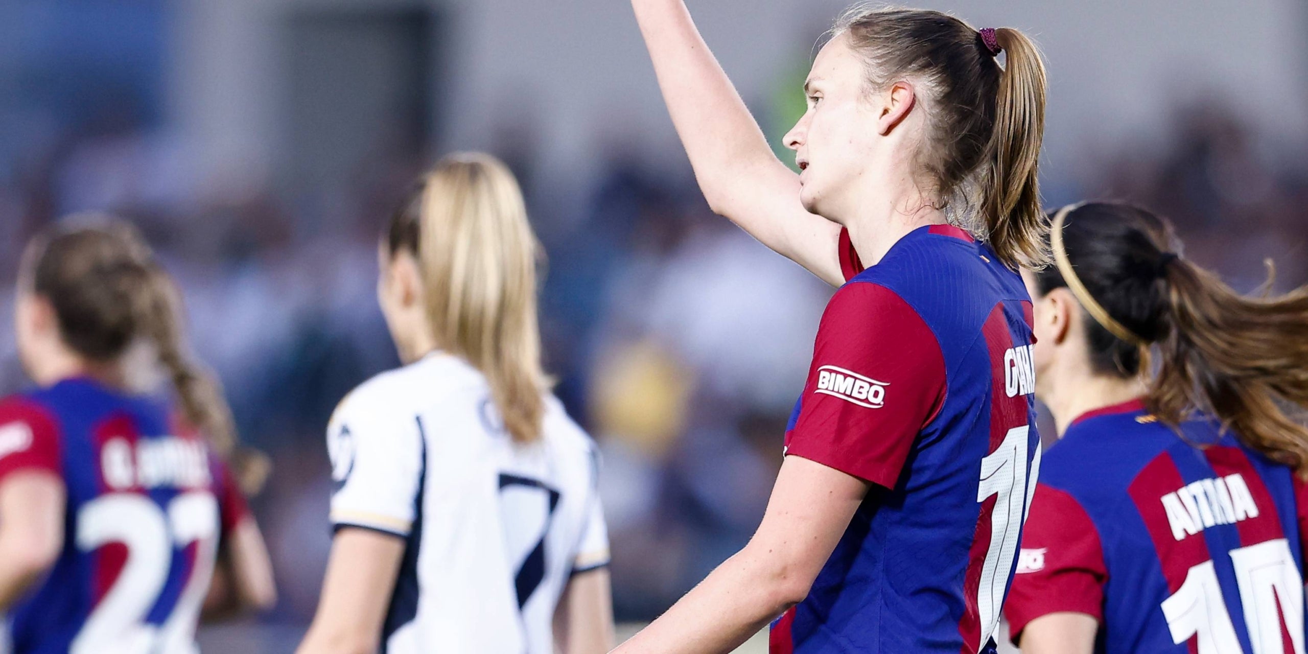 Caroline Graham Hansen, durant el partit contra el Madrid | Europa Press