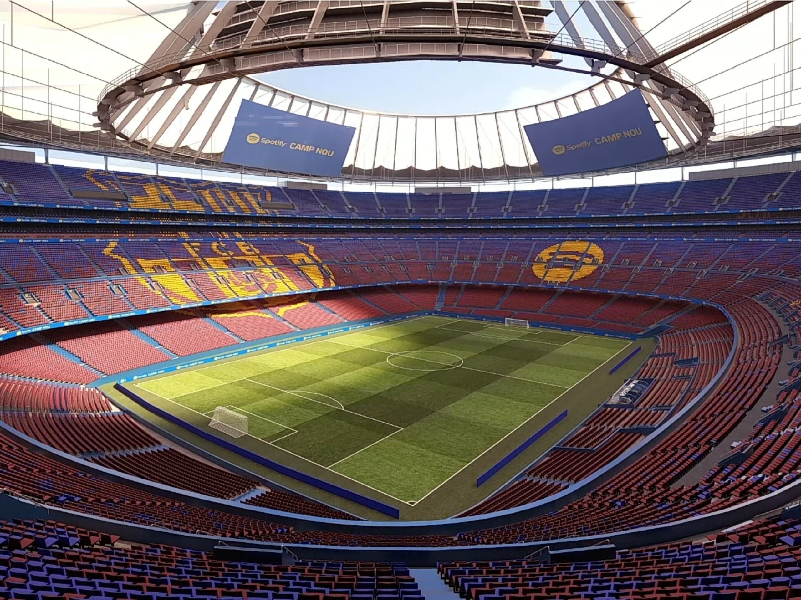 Render de l'interior del nou Camp Nou | Col·legi d'Arquitectes de Catalunya (COAC)