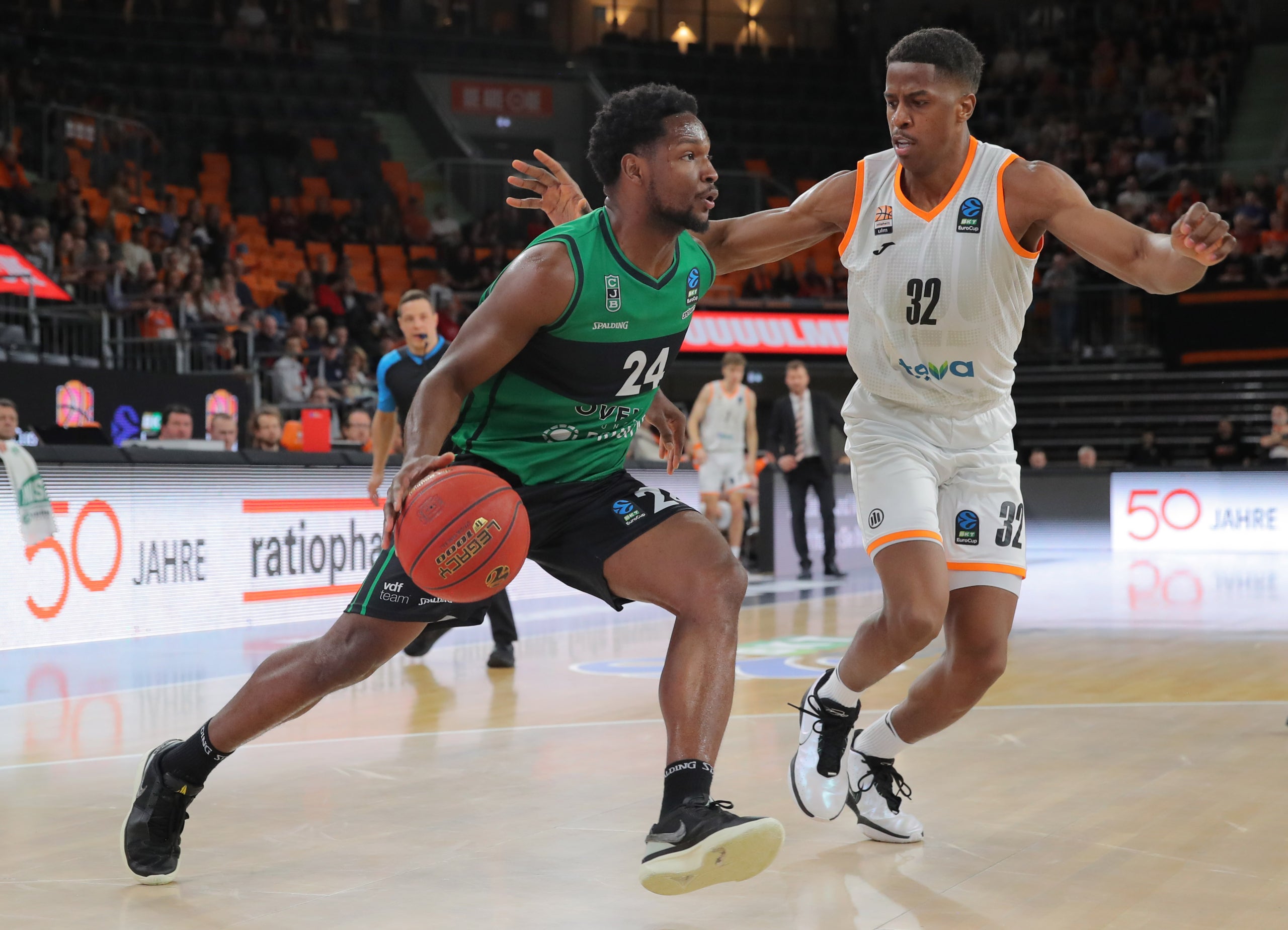 Andrés Feliz, durant el partit contra l'Ulm | Club Joventut Badalona