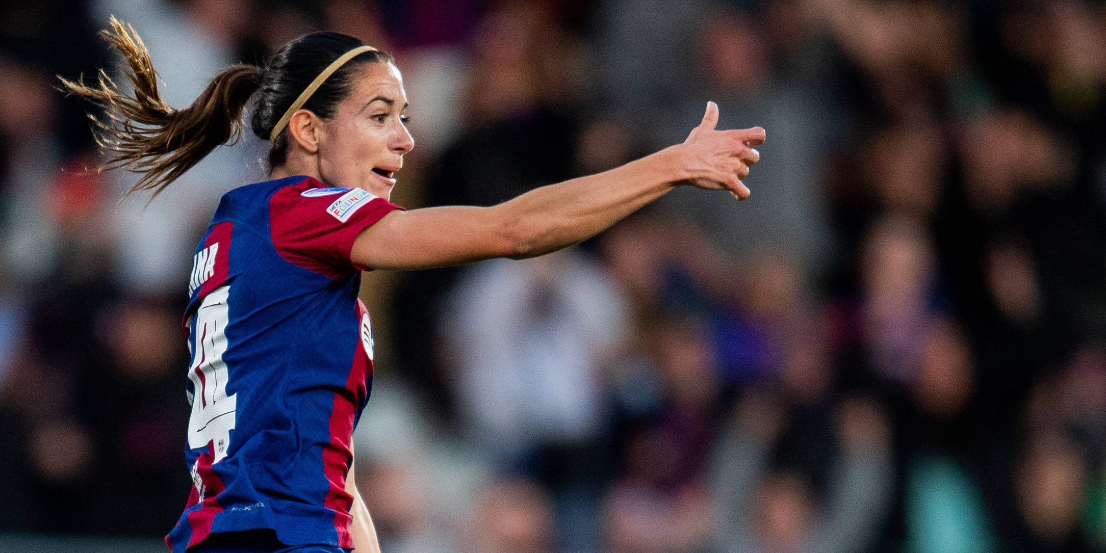 Aitana Bonmatí, jugadora del Barça, celebrant un gol contra el Brann | FC Barcelona