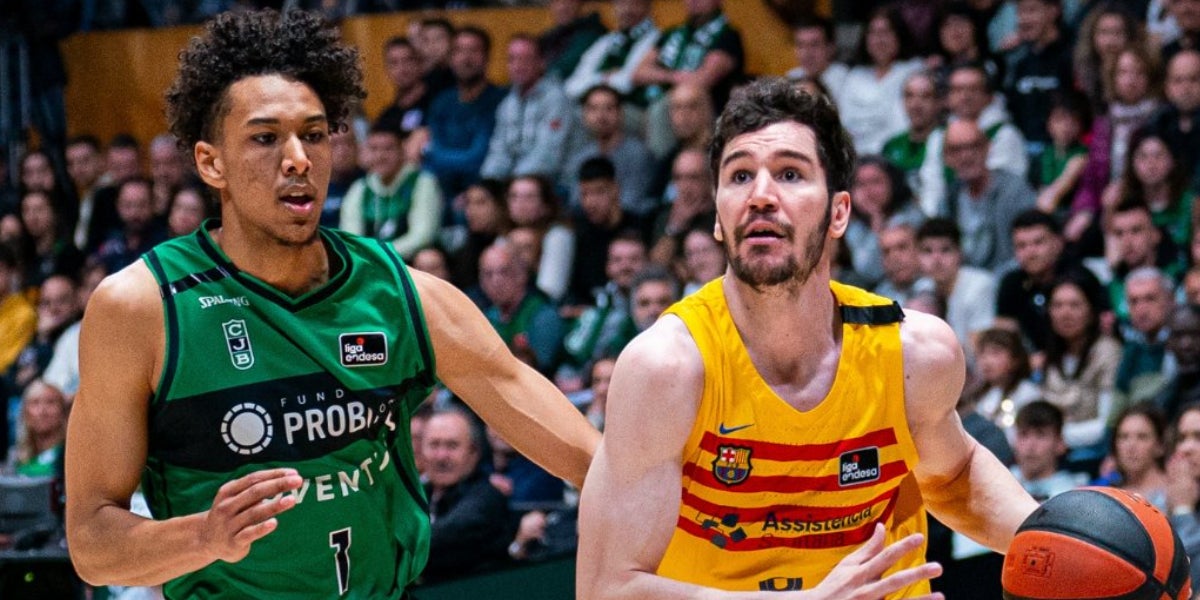 Darío Brizuela, durante el partido contra el Juventud de Badalona | @FCBbasket