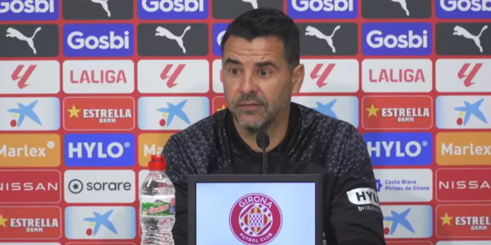 Míchel, durant una roda de premsa | Girona FC
