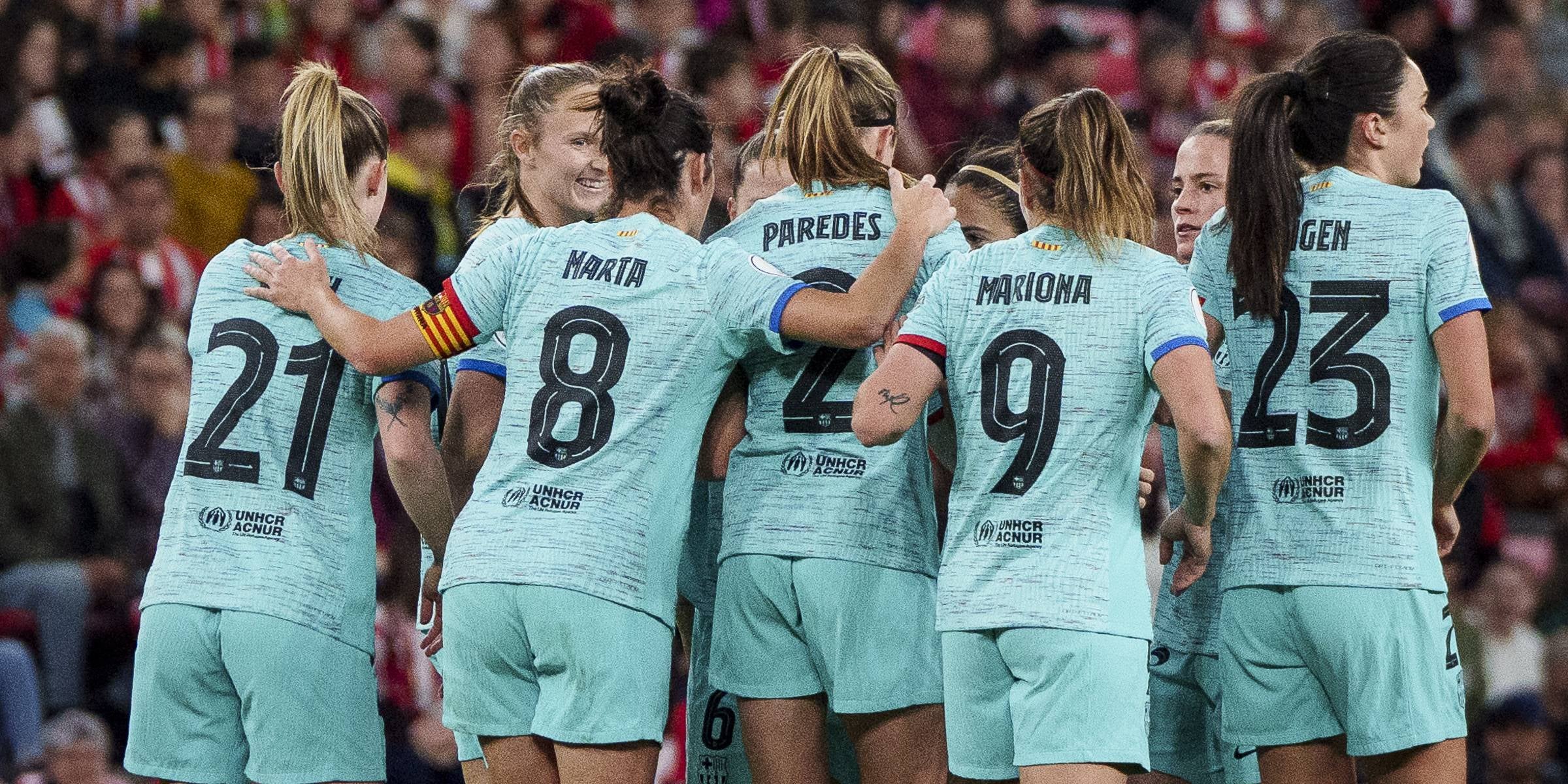 El Barça femenino celebrando un gol contra el Athletic Club | FC Barcelona