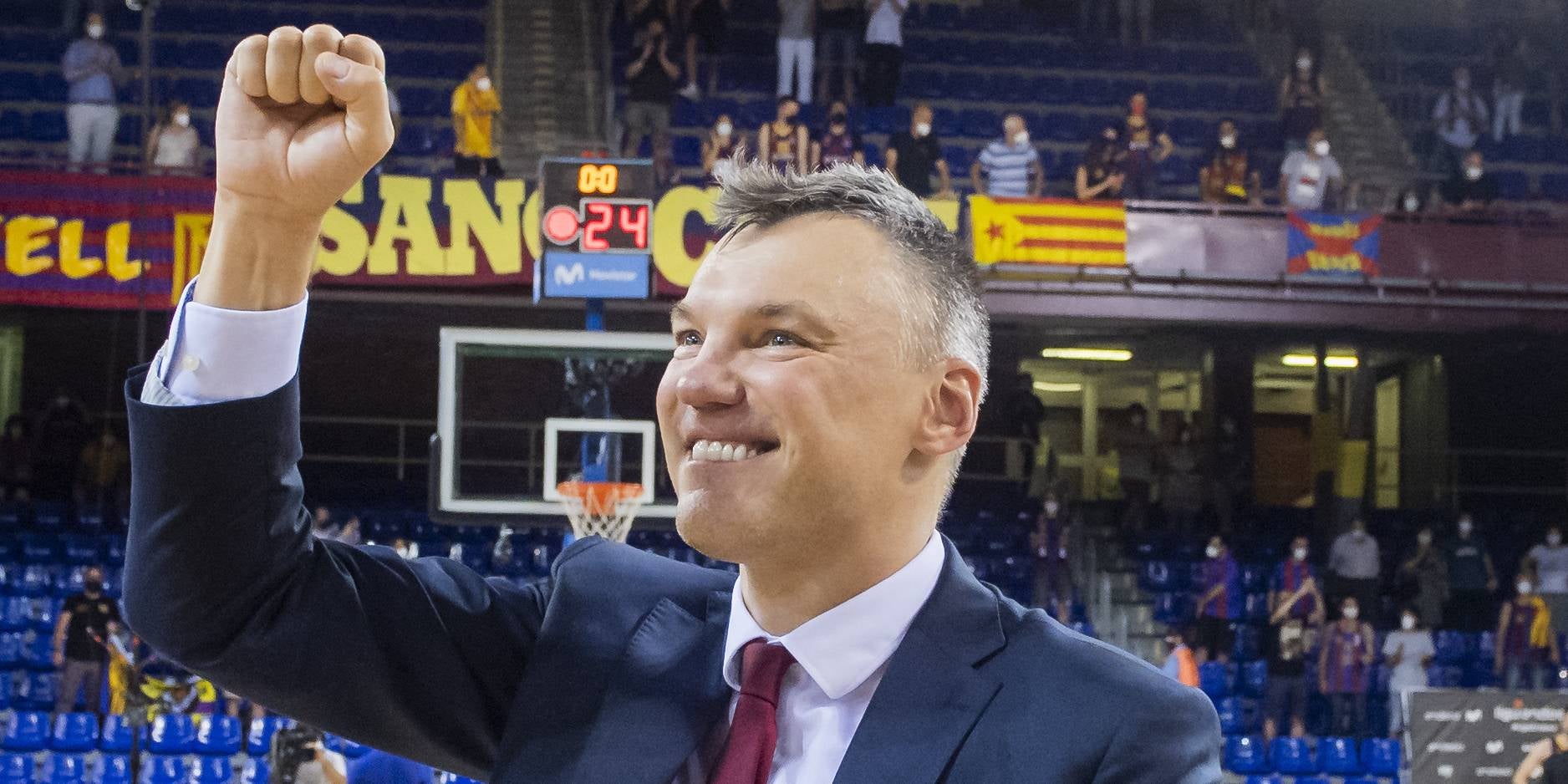 Saras Jasikevicius, entrenador del Fenerbahçe, en la seva etapa com a tècnic blaugrana | FC Barcelona