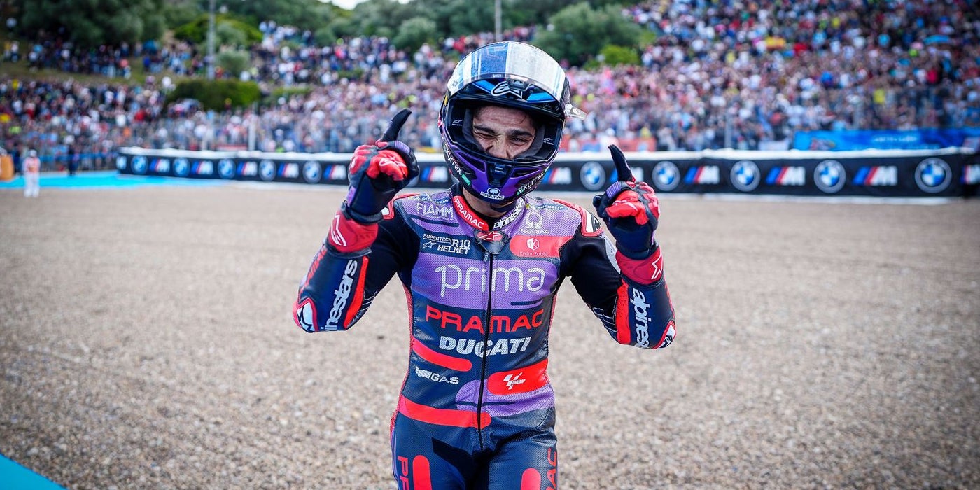 Jorge Martín, celebrando la victoria en el esprint de Jerez | MotoGP