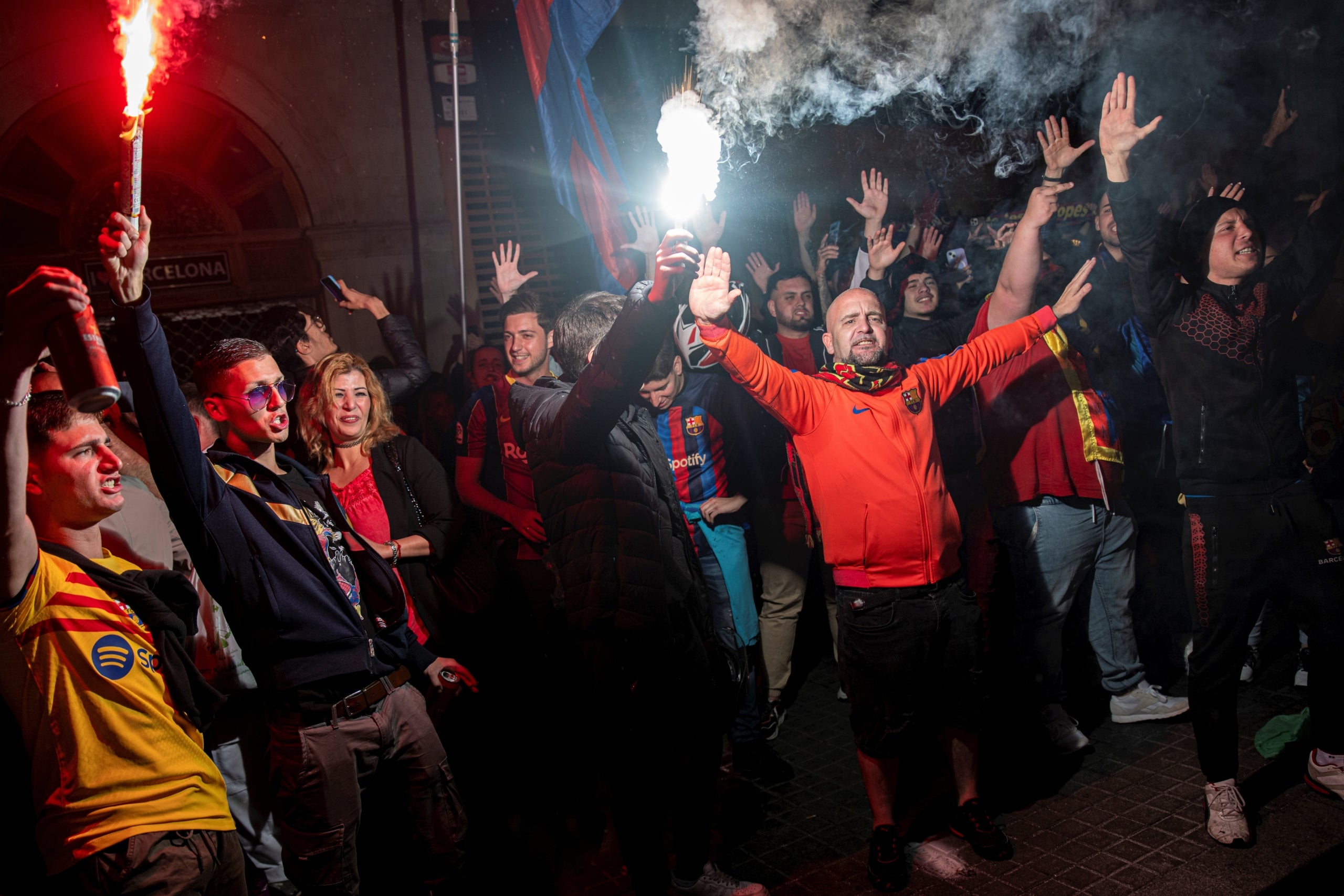 Forofos del Barça, en una imagen de archivo | Europa Press
