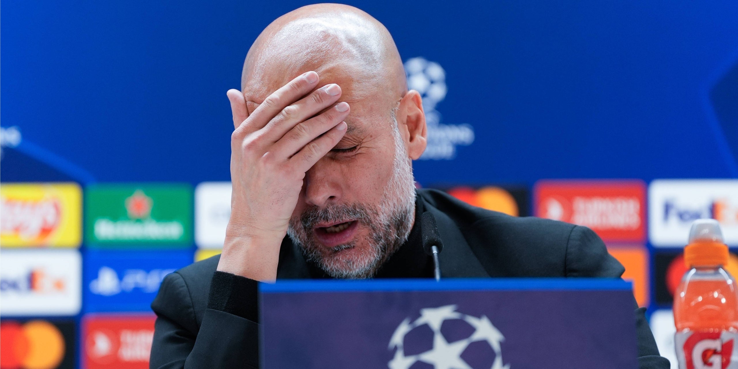 Pep Guardiola, durant la roda de premsa prèvia al Madrid-City | Europa Press