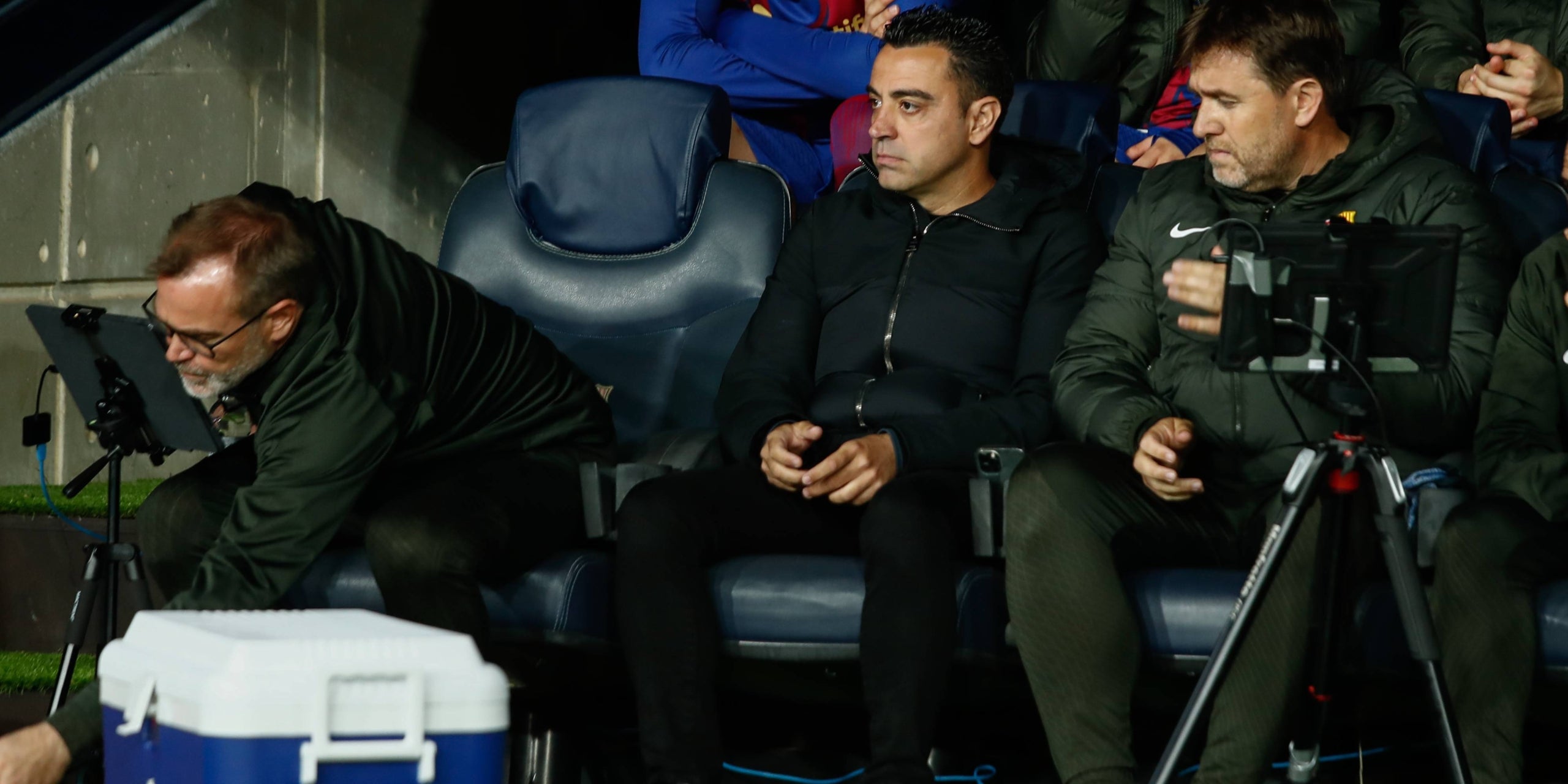 Xavi, durante el Barça-PSG | Europa Press