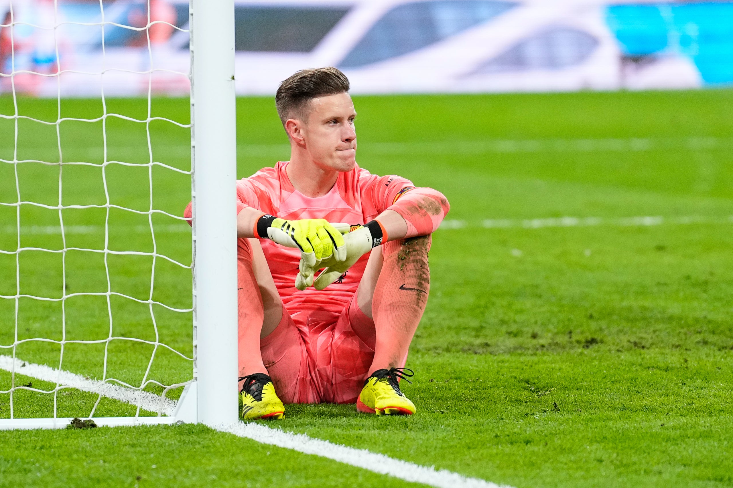Ter Stegen, després d'encaixar un gol amb el Barça | Europa Press