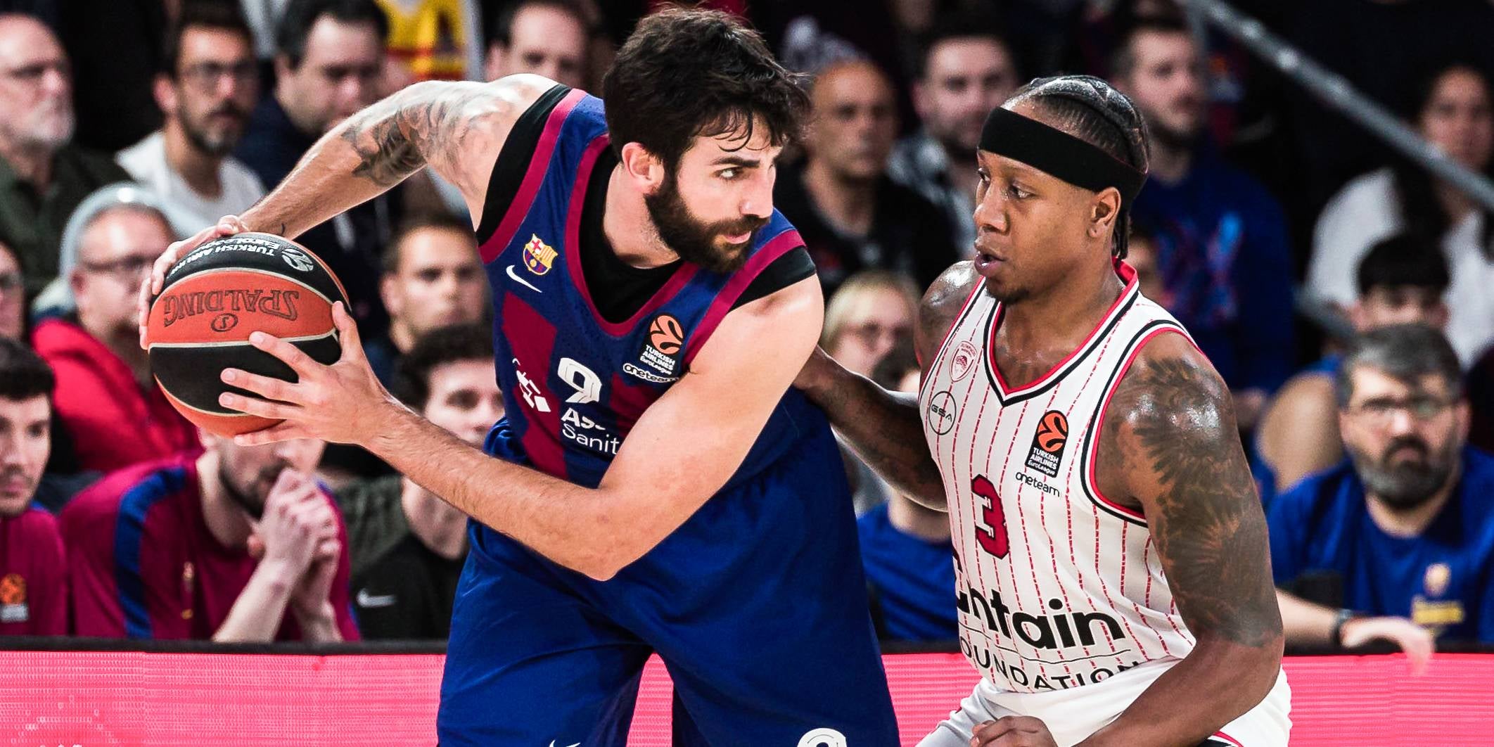 Ricky Rubio, durante el Barça-Olympiacos | Europa Press