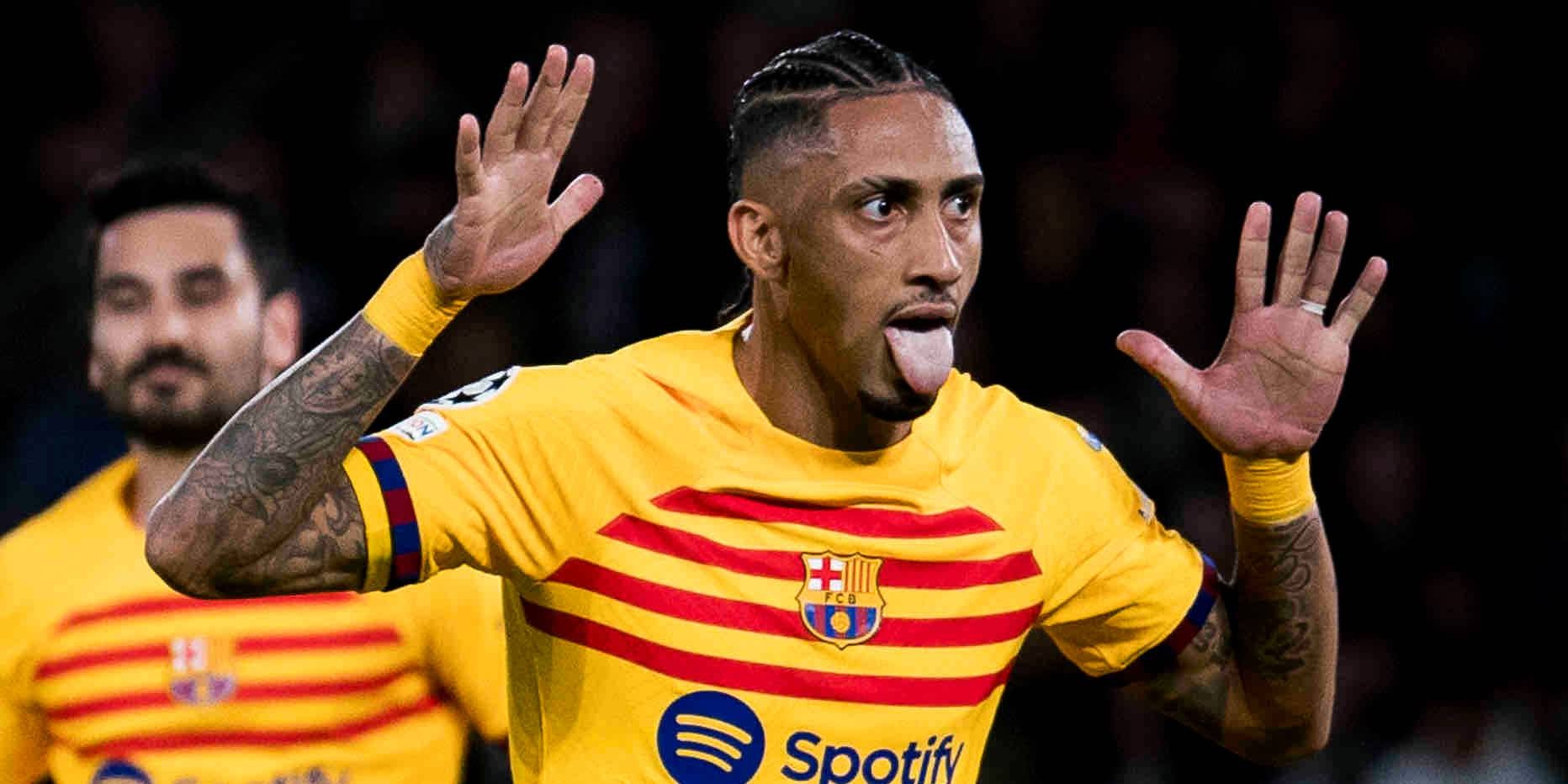 Raphinha, jugador del Barça,, durant el partit contra el PSG | FC Barcelona