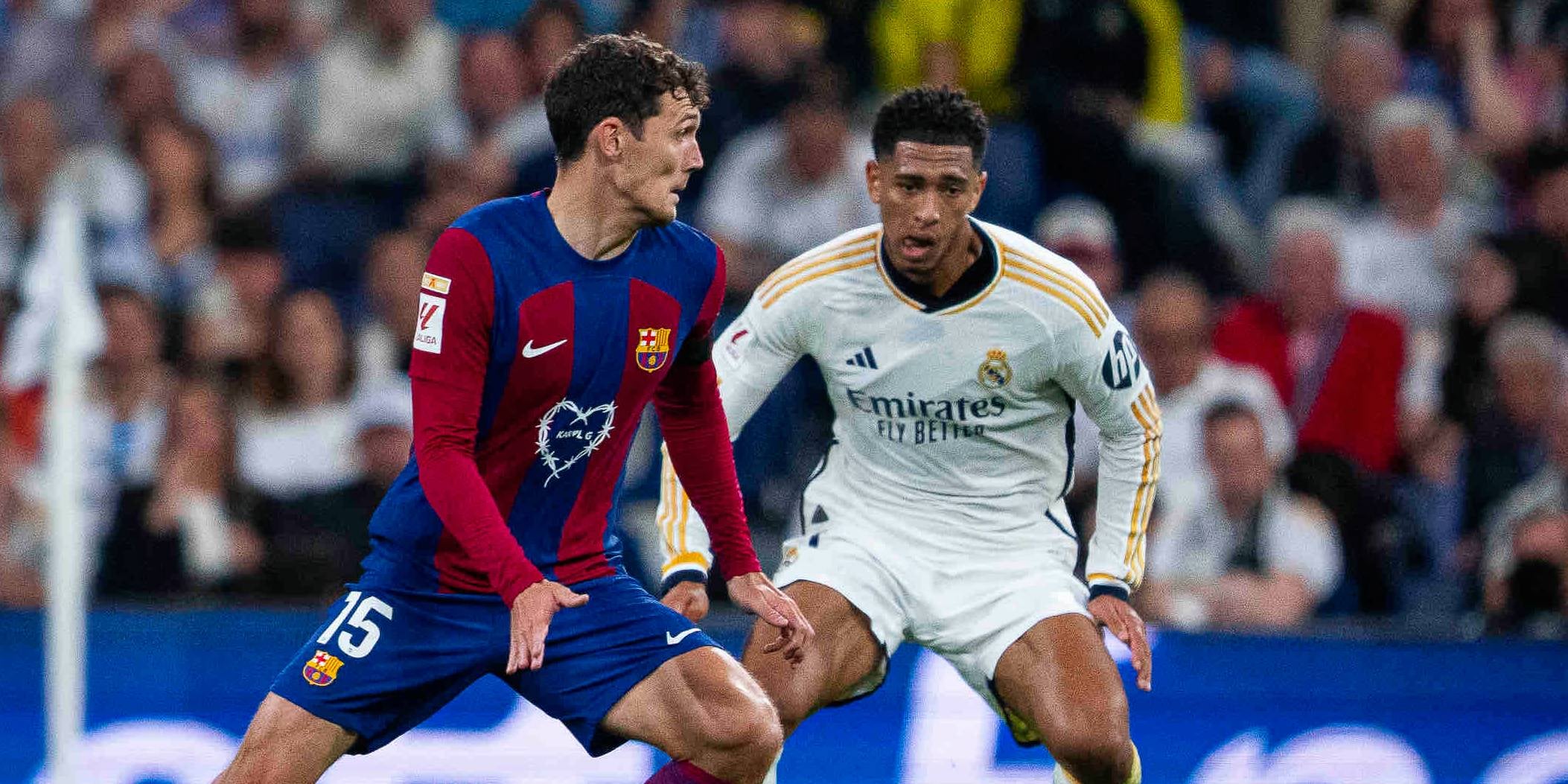 Andreas Christensen, jugador del Barça, i Jude Bellingham, jugador del Reial Madrid | FC Barcelona