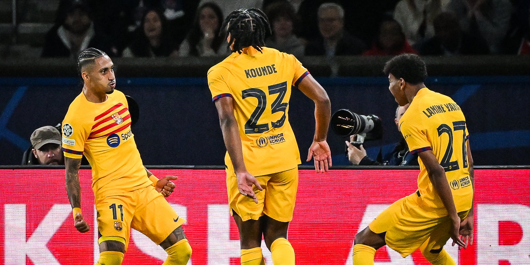 Los jugadores del Barça, celebrando un gol contra el PSG | Europa Press
