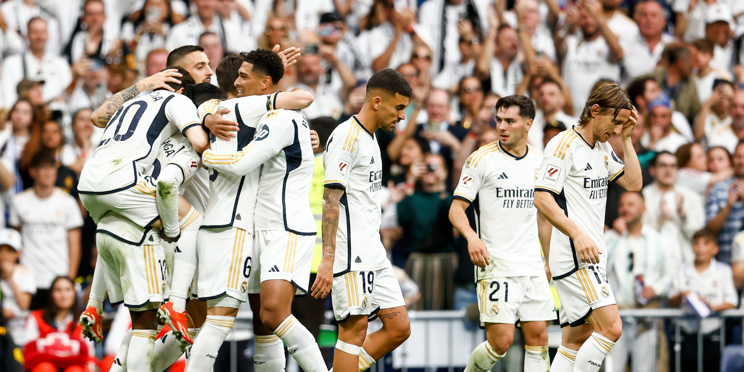 Els jugadors del Madrid, celebrant un gol | Europa Press