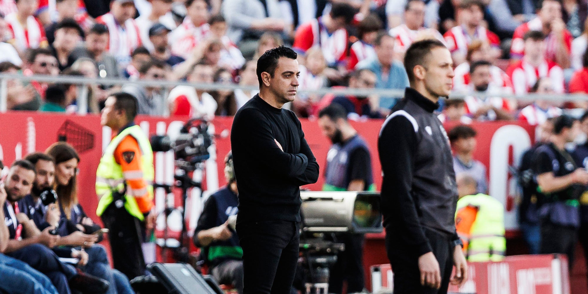 Xavi Hernández, durant el partit contra el Girona | Europa Press