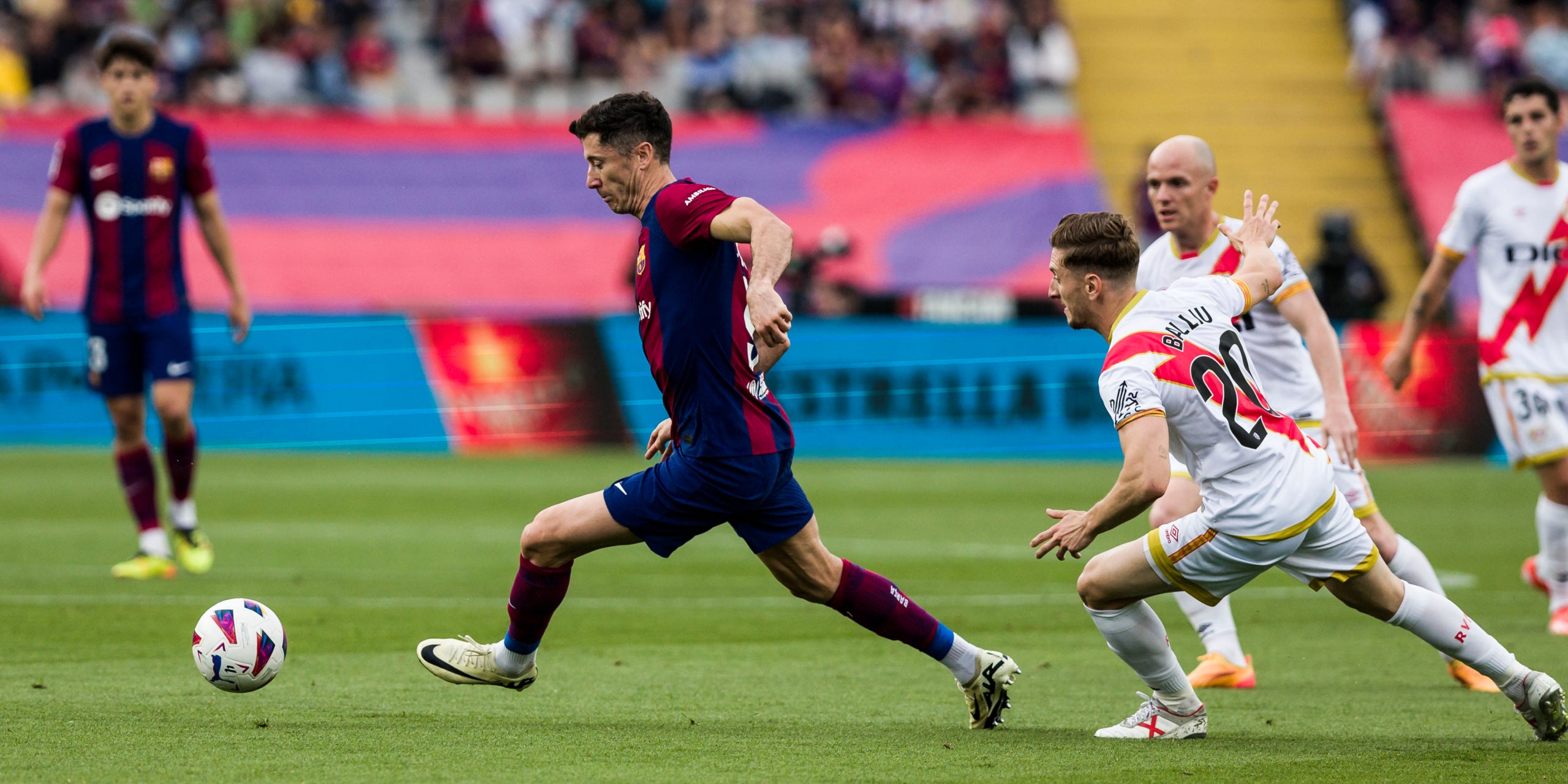 Robert Lewandowski, durant el partit contra el Rayo | Europa Press