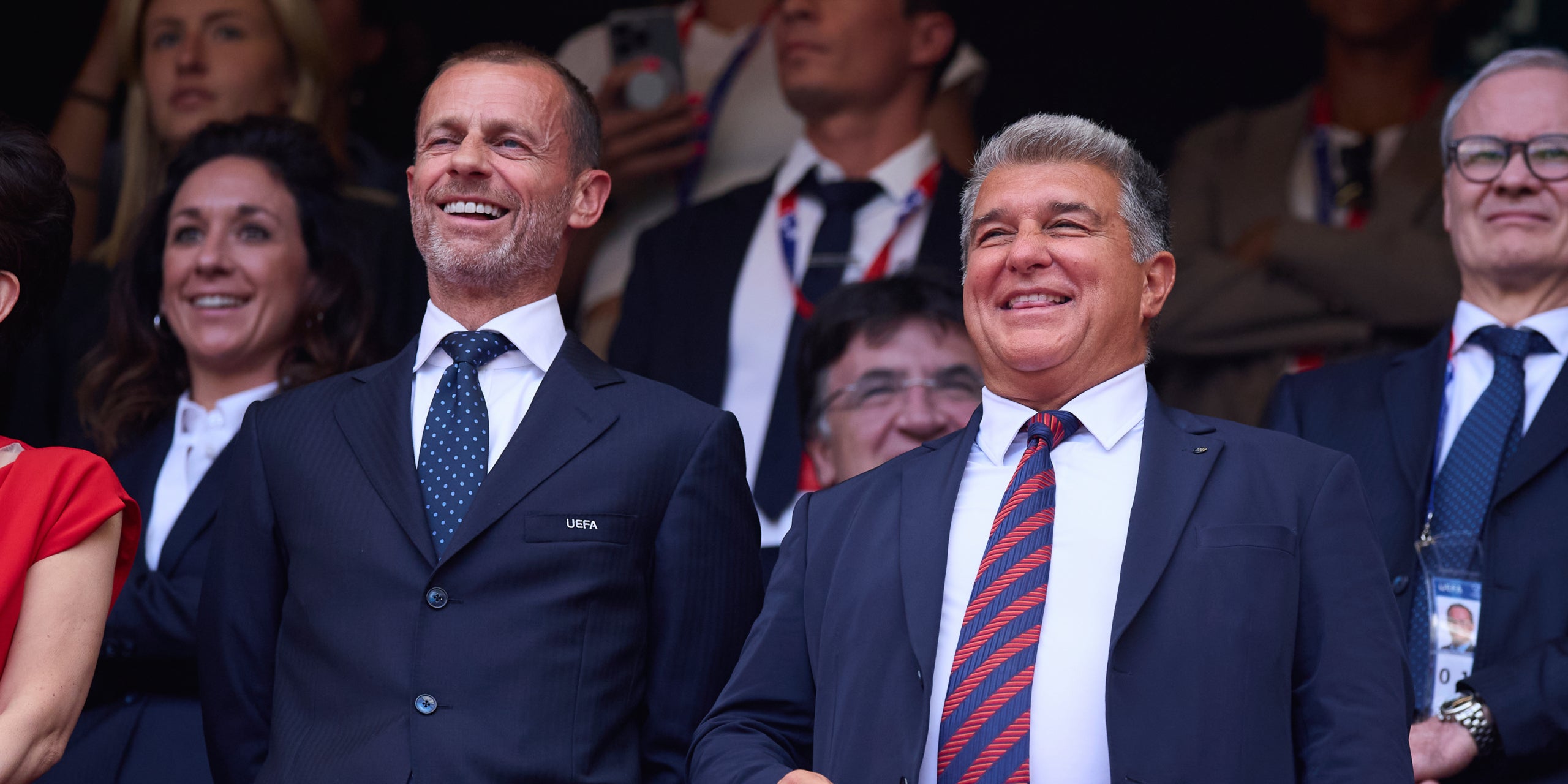Joan Laporta, amb Aleksander Ceferin | Europa Press