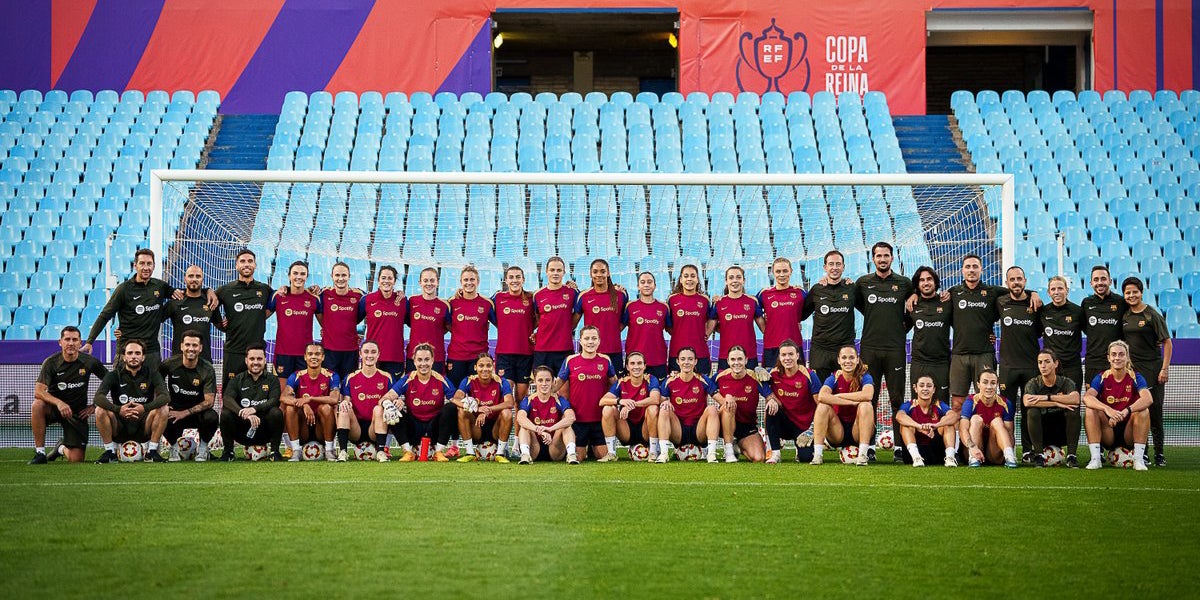 Les jugadores del Barça, a La Romareda | @FCBfemeni