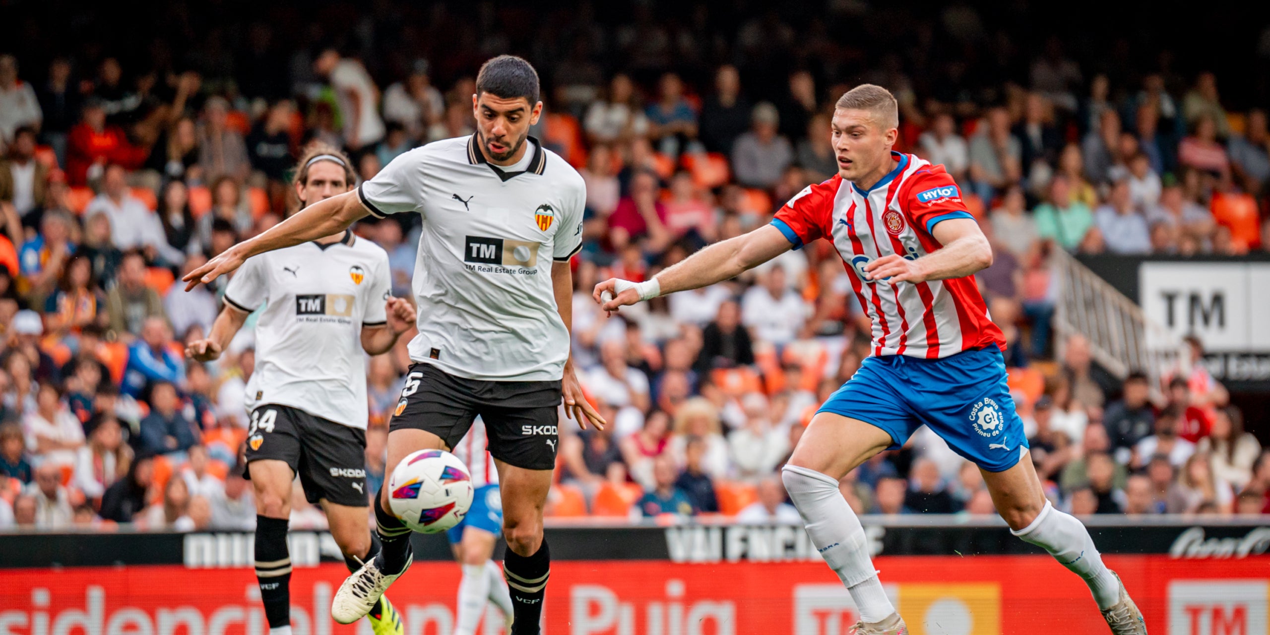 Artem Dovbyk, durant el partit contra el València | @GironaFC
