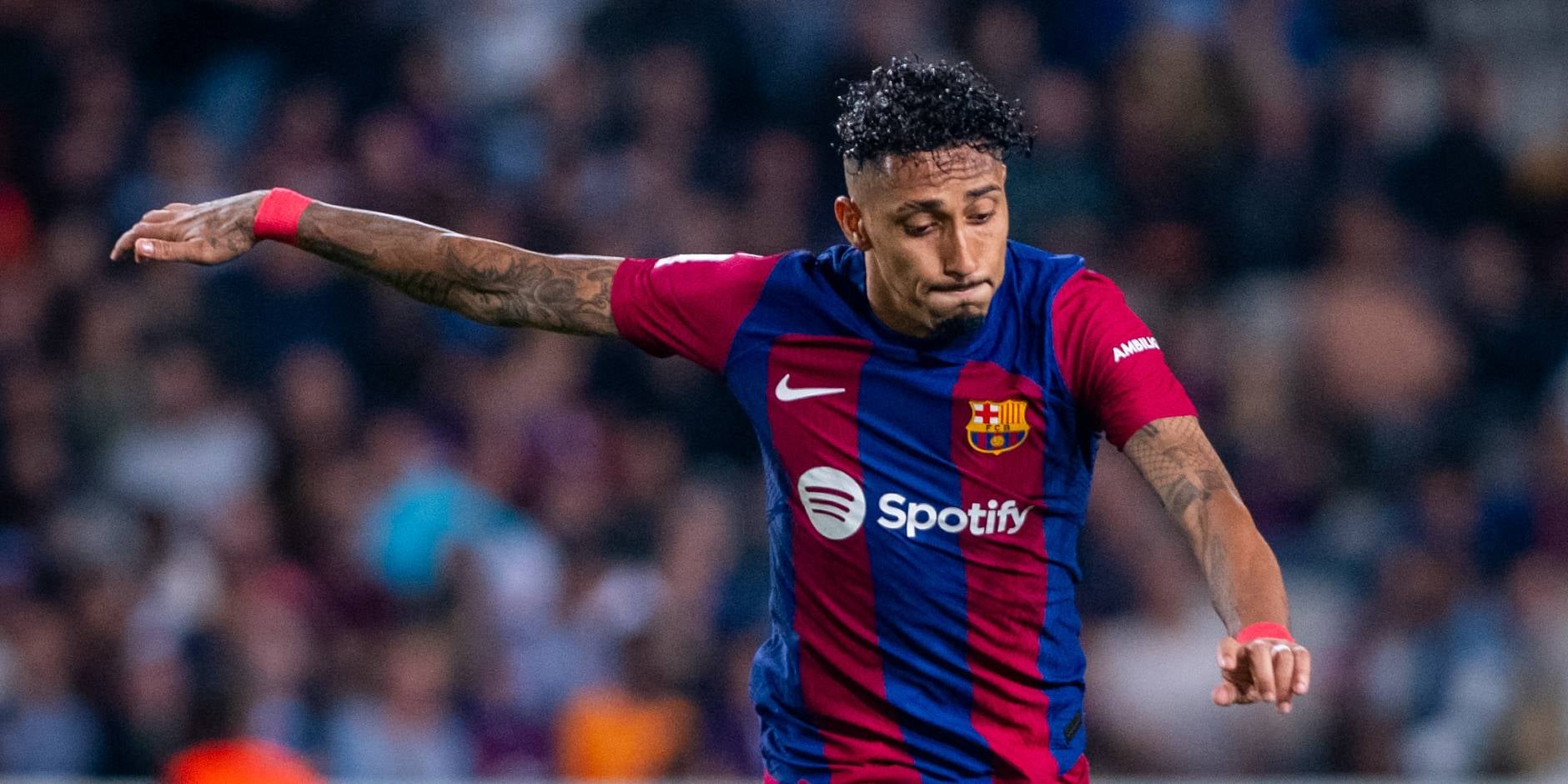 Raphinha, jugador del Barça, durant el partit contra la Reial Societat | FC Barcelona