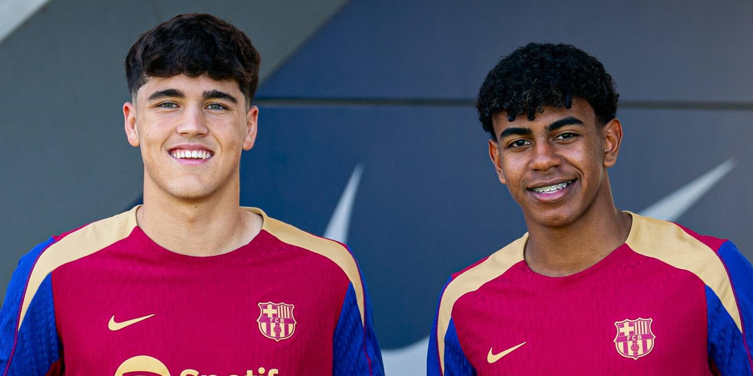 Pau Cubarsí y Lamino Yamal, jugadores del Barça | Federación Catalana de Fútbol