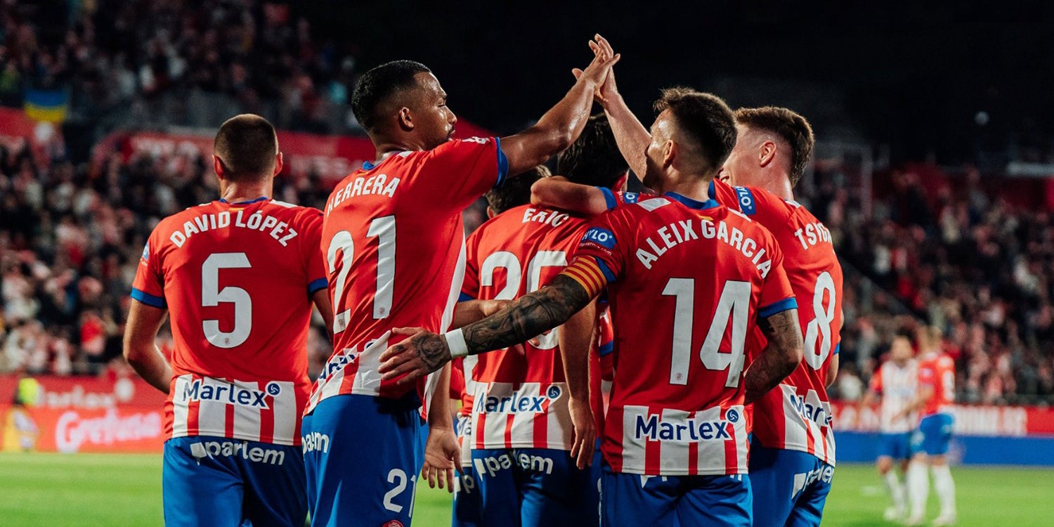 Els jugadors del Girona, celebrant un gol contra el Granada | @GironaFC