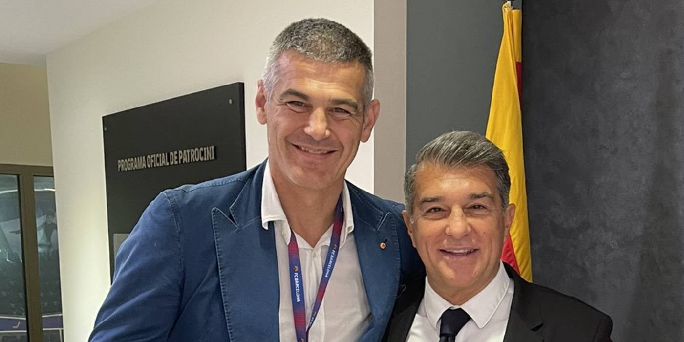 Enric Masip, assessor del president del Barça, i Joan Laporta, president del club | @enricmasip5