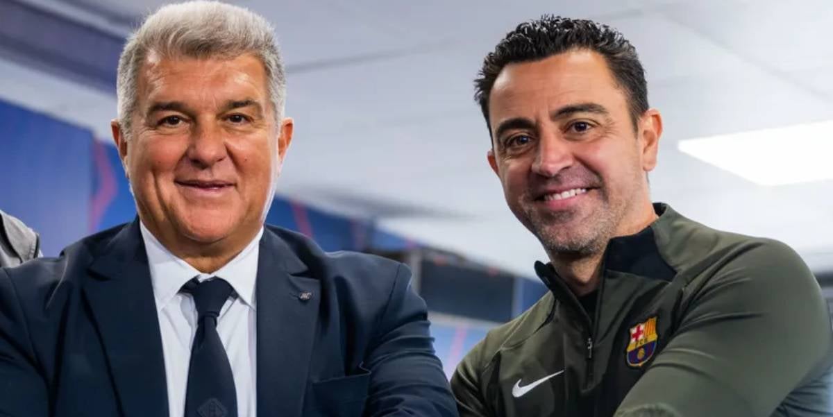 Joan Laporta y Xavi Hernández | FC Barcelona