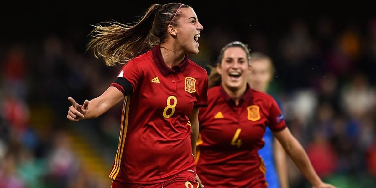 Patri Guijarro, celebrant un gol amb la selecció espanyola | RFEF