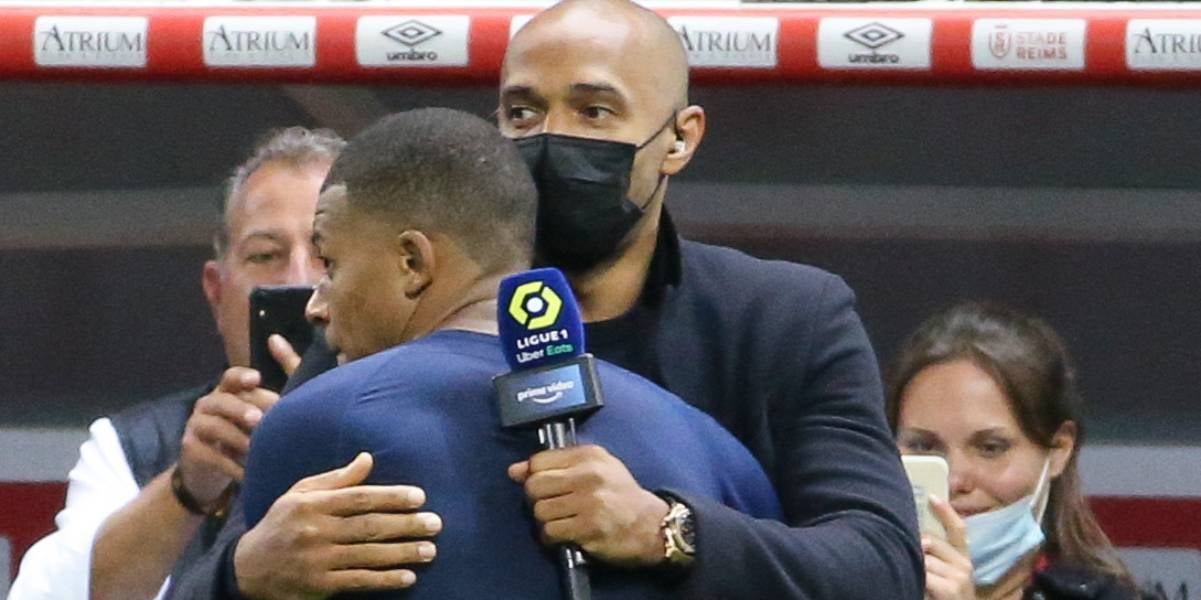 Kylian Mbappé i Thierry Henry, en una imatge d'arxiu | Europa Press