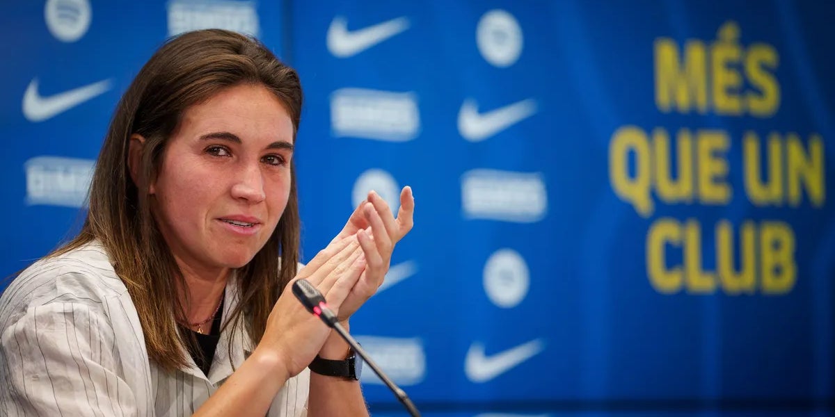 Mariona Caldentey, acomiadant-se en roda de premsa del Barça | FC Barcelona
