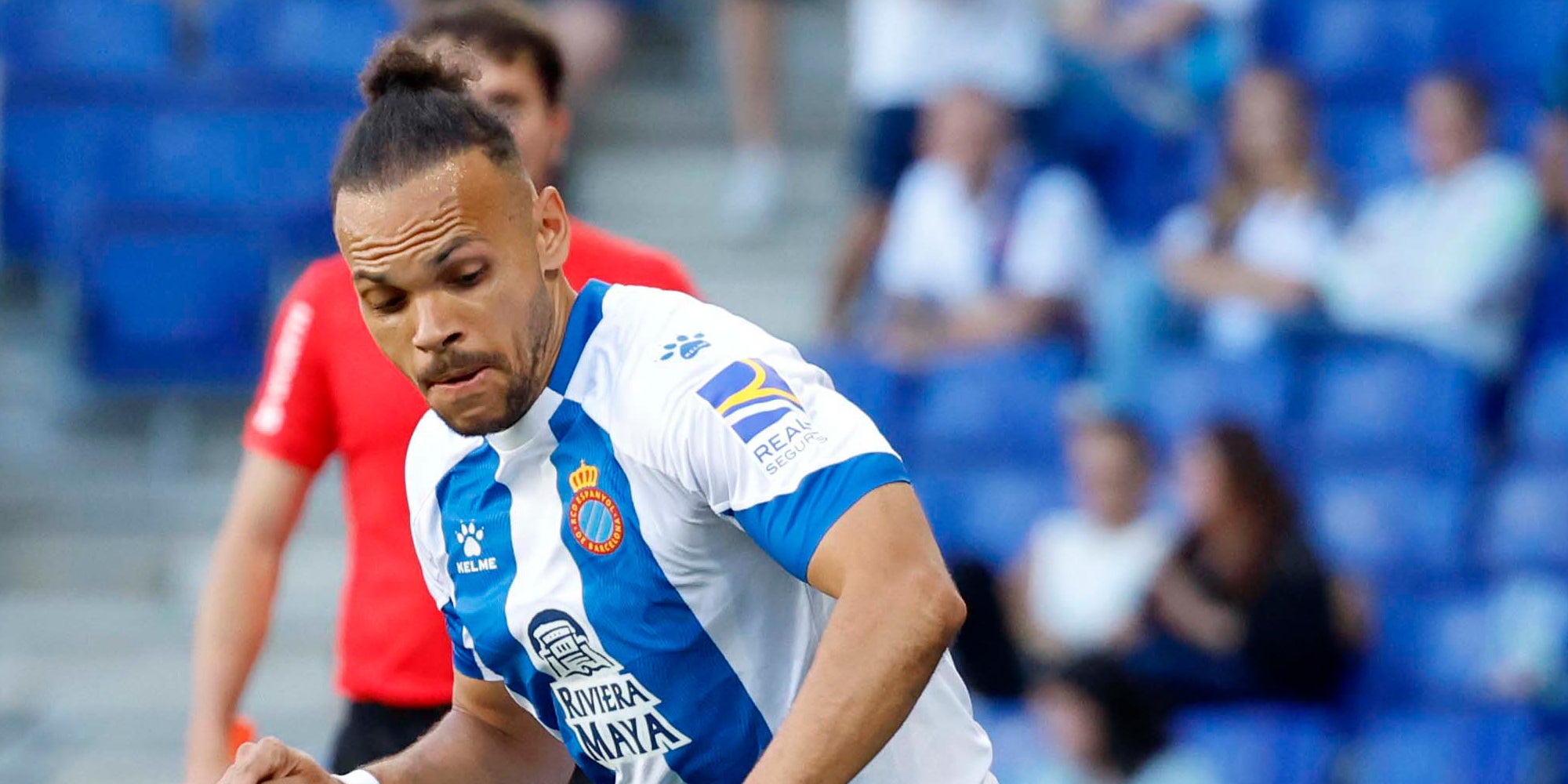 Martin Braithwaite, durante el partido contra el Cartagena | @RCDEspanyol