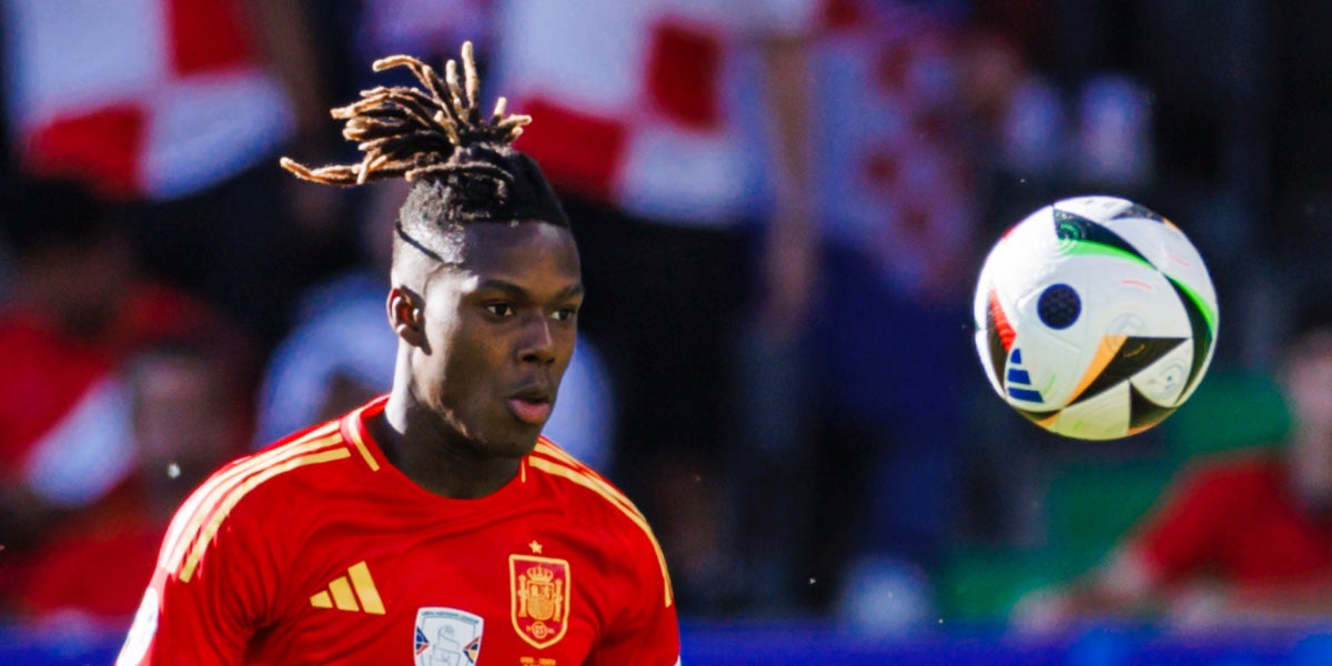 Nico Williams, durante un partido con España en la Eurocopa 2024 | @SEFutbol