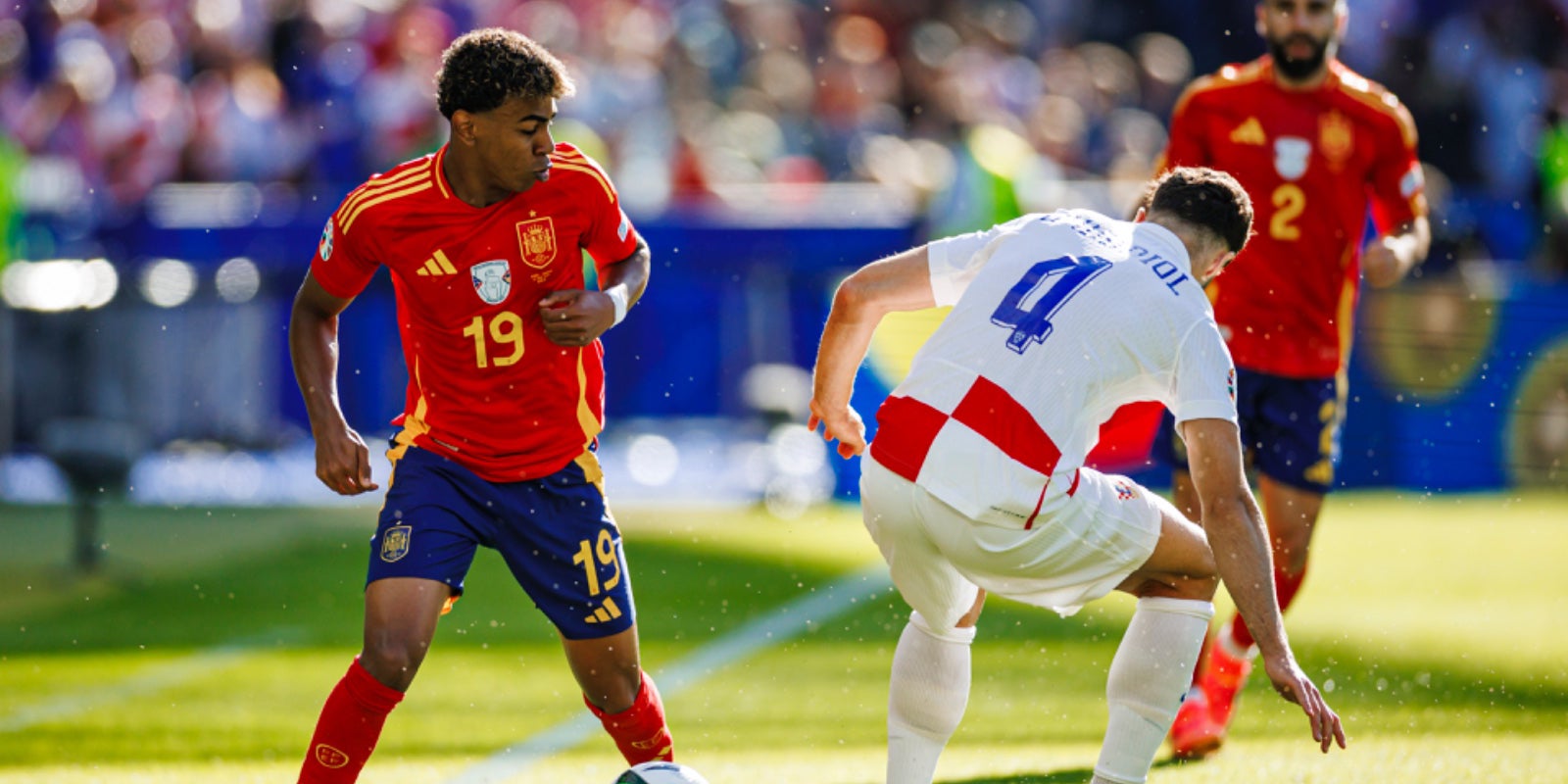 Lamino Yamal, durante el partido contra Croacia en la Eurocopa 2024 | @SeFutbol