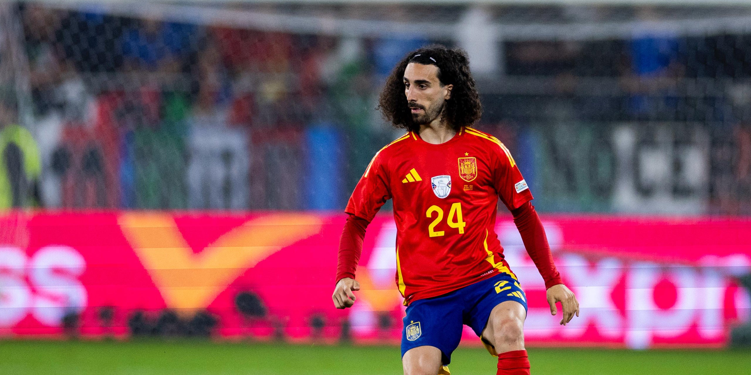 Marc Cucurella, durante un partido de la selección española en la Eurocopa 2024 | @SEFutbol