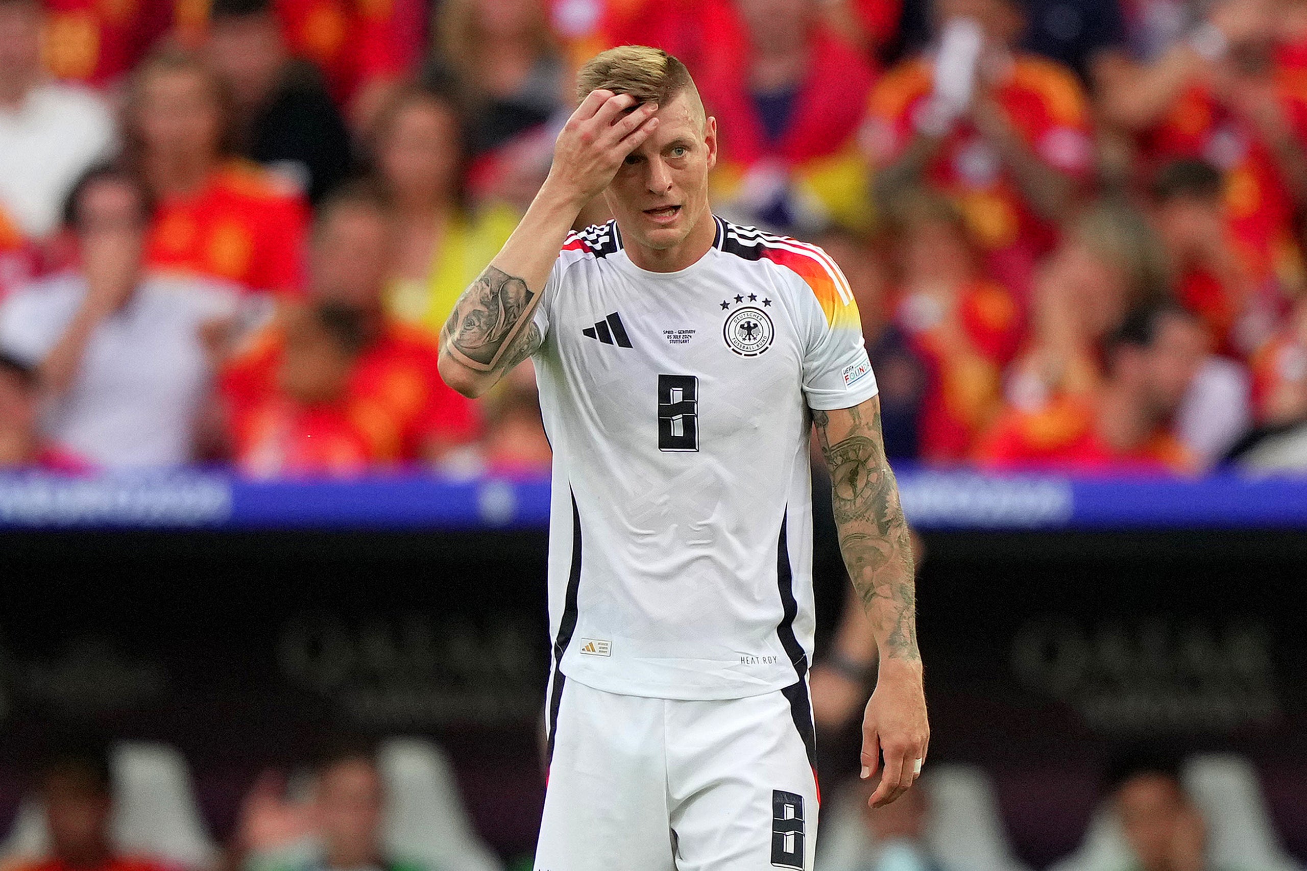 Toni Kroos es toca el cap amb Alemanya a l'Eurocopa 2024 | Europa Press