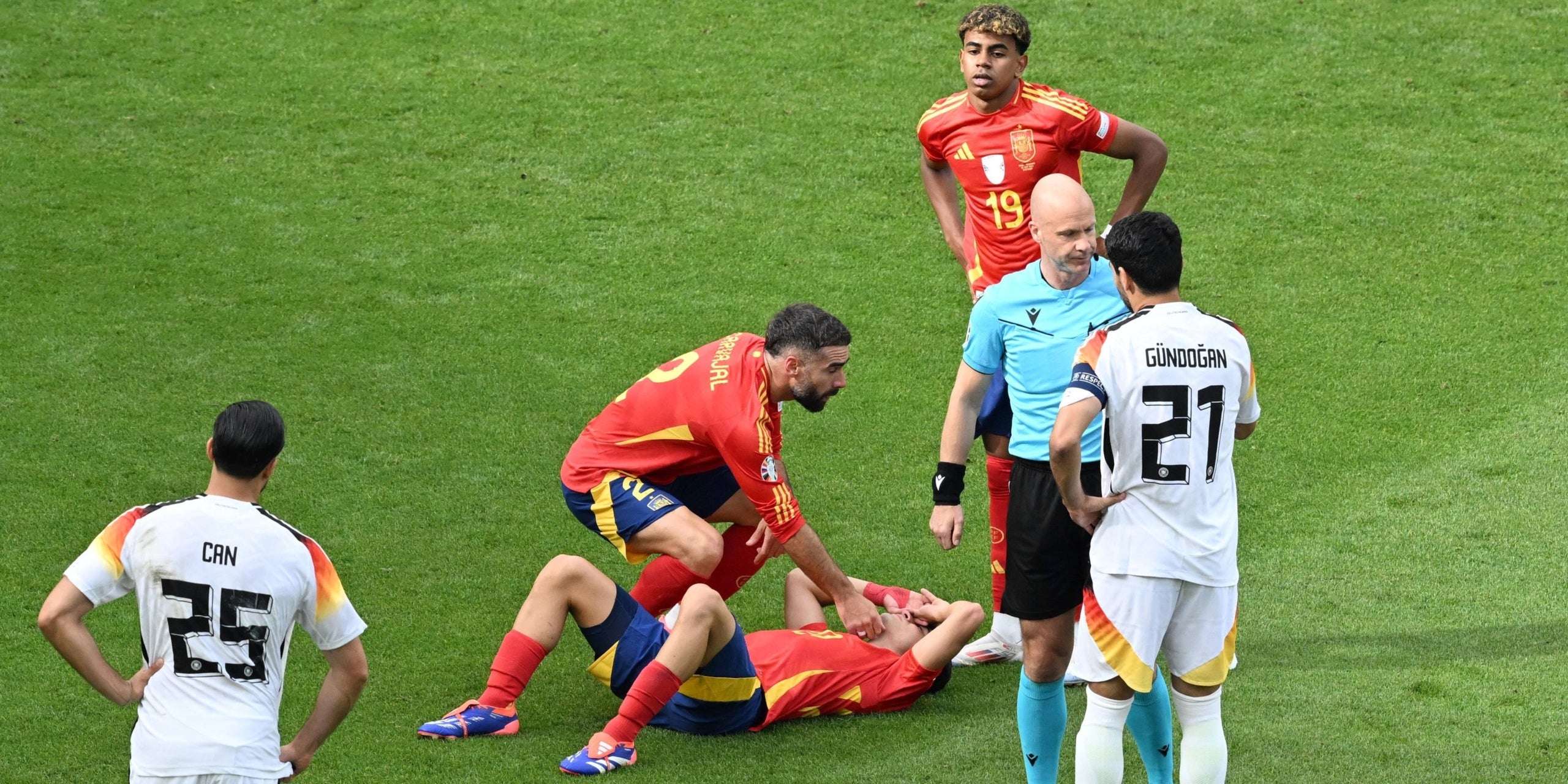 Pedri, després de caure lesionat a l'Eurocopa | Europa Press