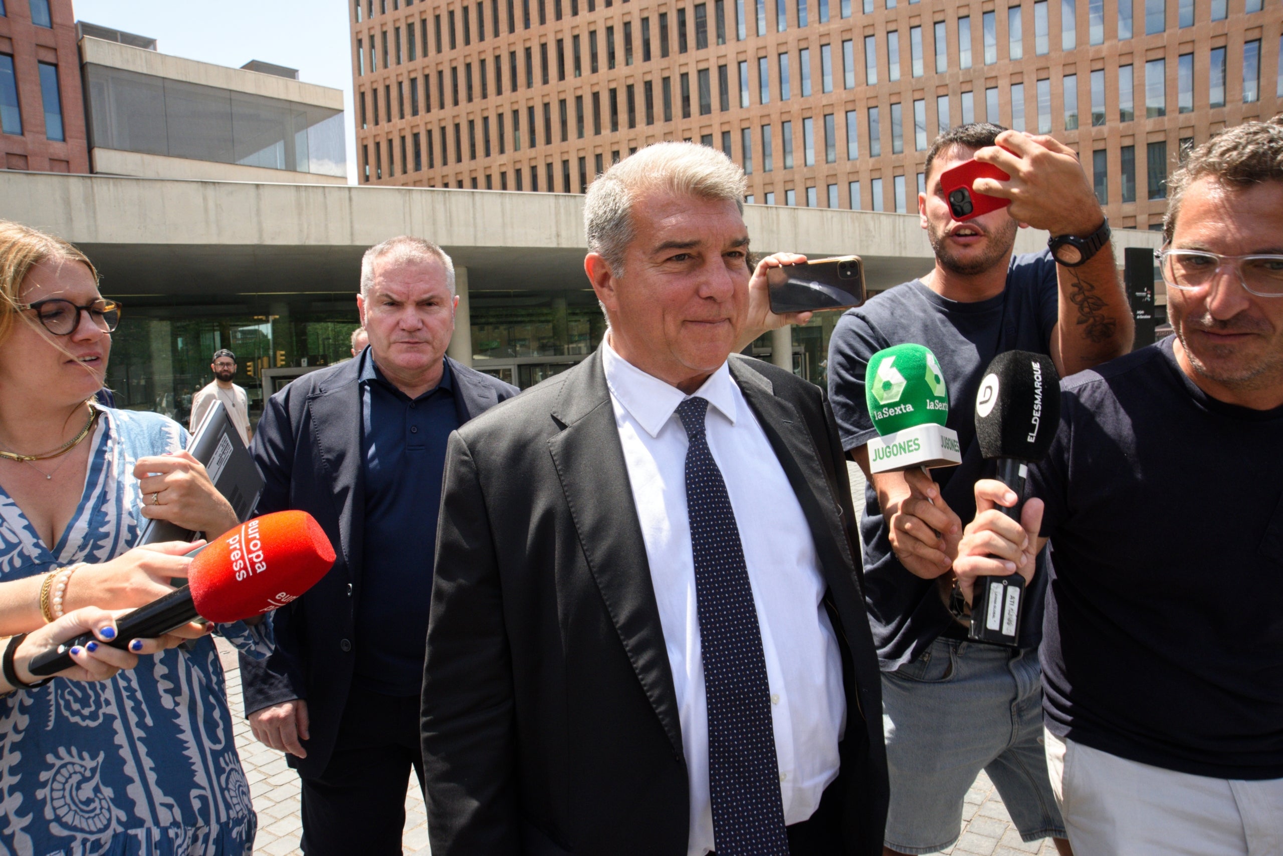 Joan Laporta, després de declarar pel cas de Joan Oliver | Europa Press